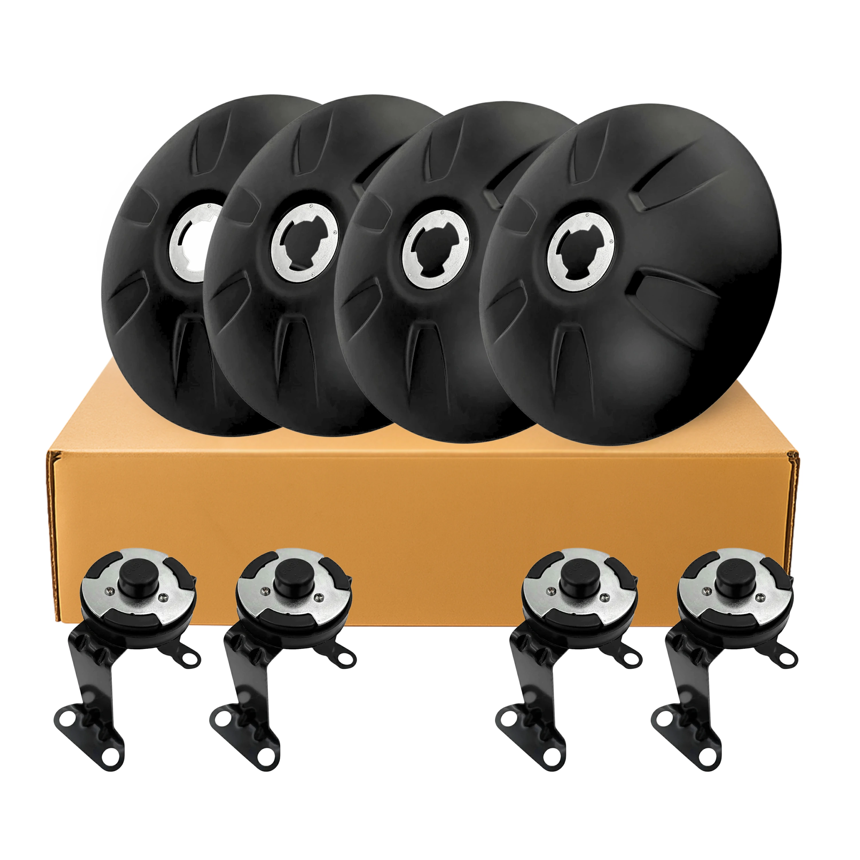 Wheel Hub Cover Set of 4 Fits 22.5", 24.5" Wheels Semi trucks A22-74255-061