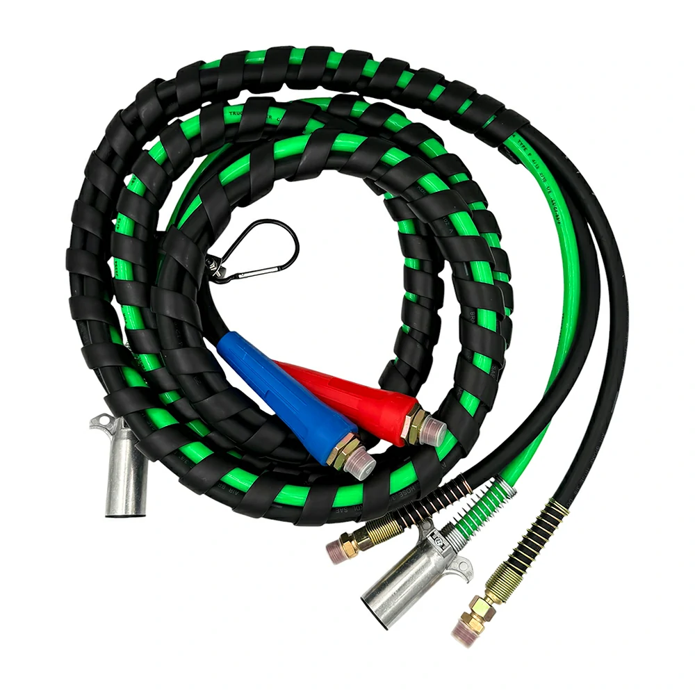 3‑in‑1 Rubber Air Hose & Electrical Cable Wrap – 12 ft Bundle (ABS Power Cord) — photo 2