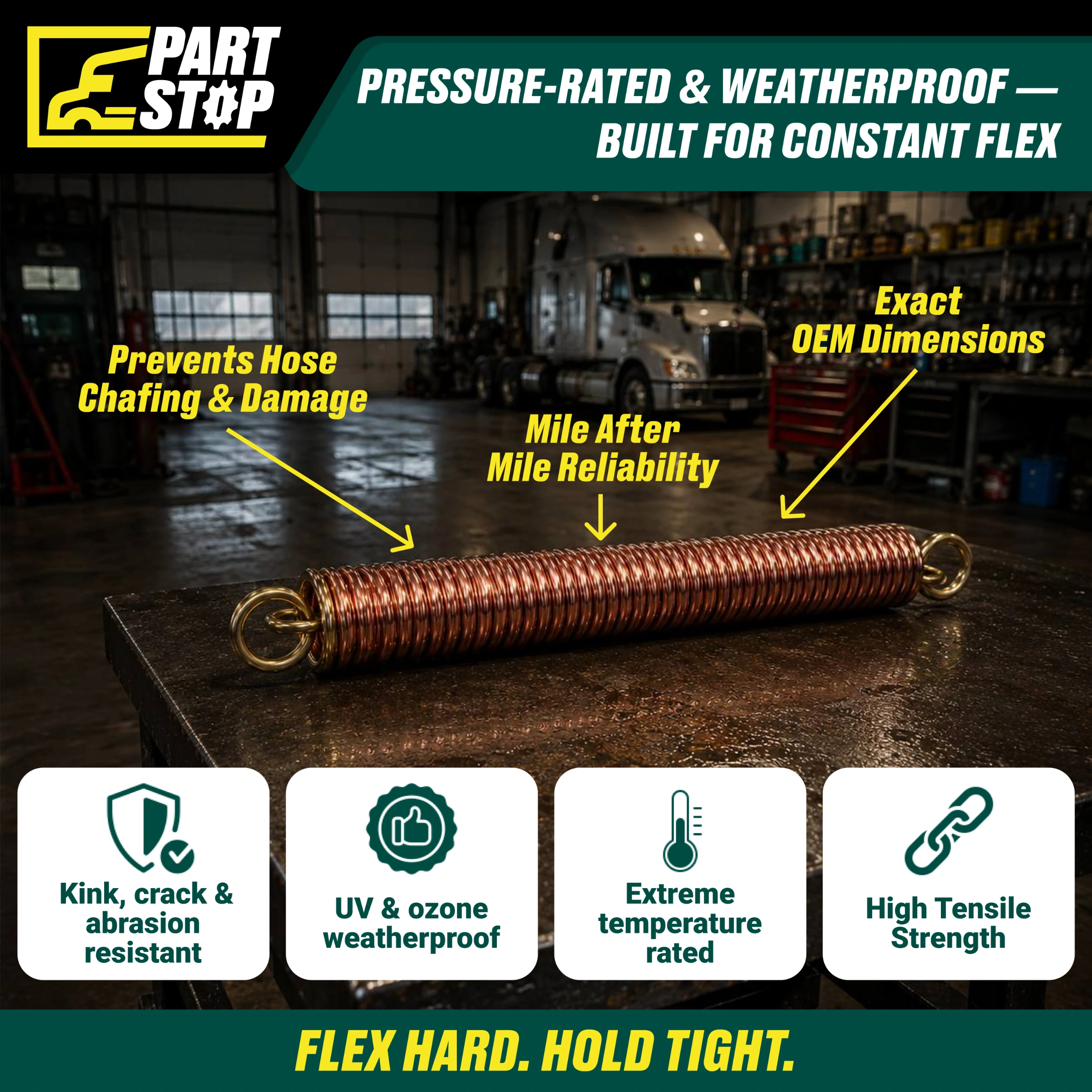 F01778S115 Air Hose Heavy Duty Trucks 30-2151 302171 169127 169157 PE13000 — infographic 2