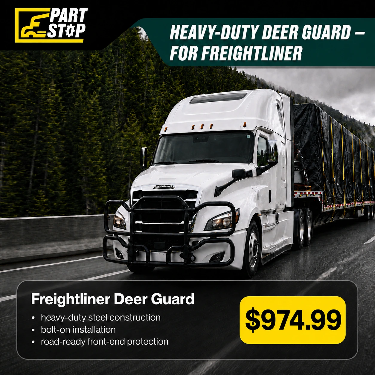 Black Deer Guard Model 201B 2mm Steel Without Bracket Universal — infographic
