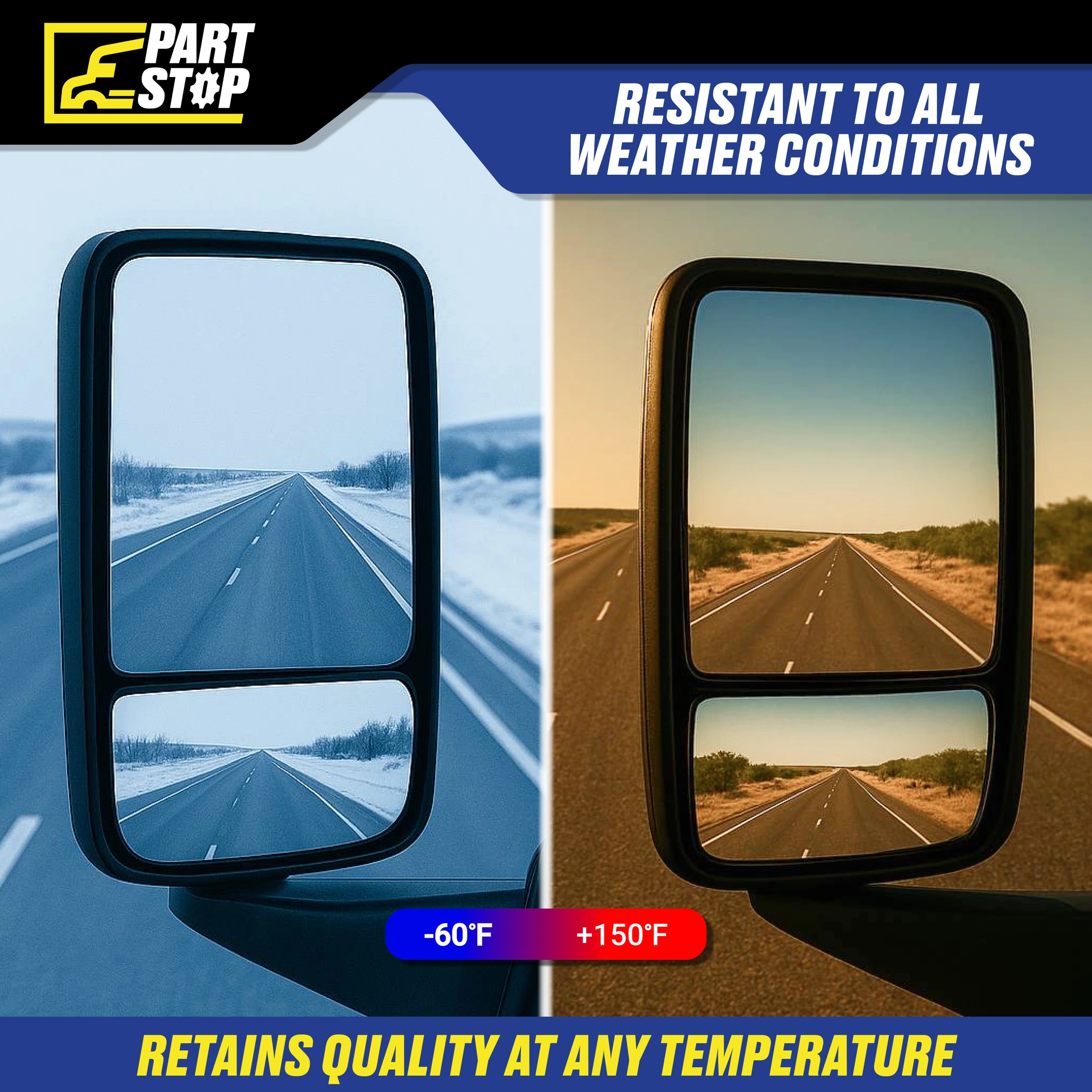 Driver Side Heated Power Mirror For Freightliner Cascadia  A22-73907-004 — infographic 4