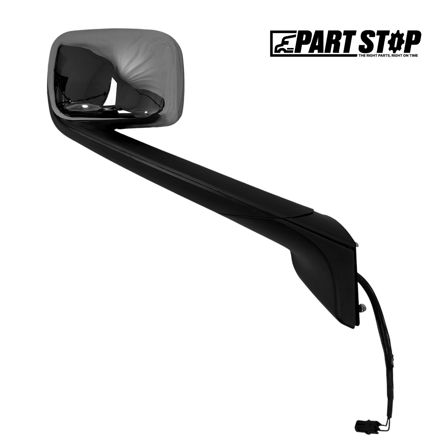 RH Heated Chrome Hood Mirror Assembly Fits Freightliner Cascadia
