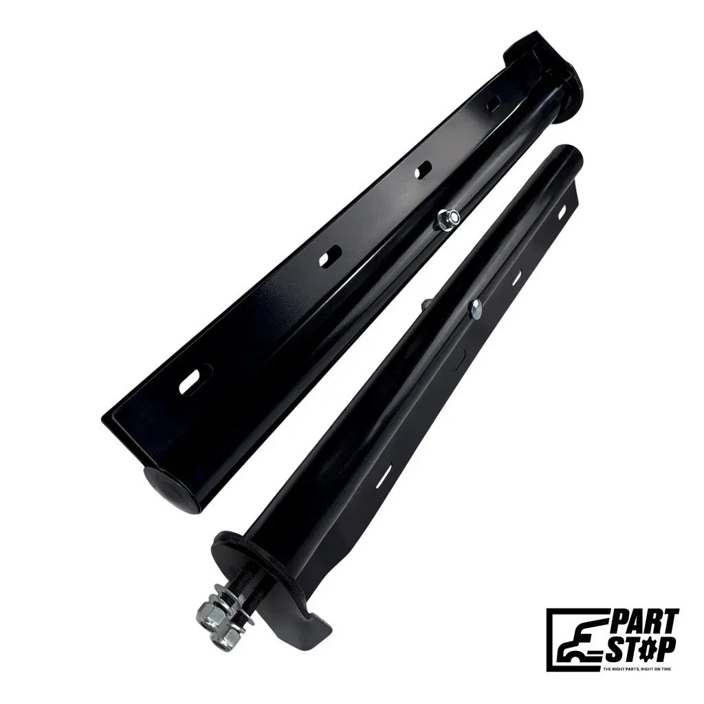 28" Straight Mud Flap Hanger Heavy Duty Black 1-1/8" Bolt Spacing — photo 2