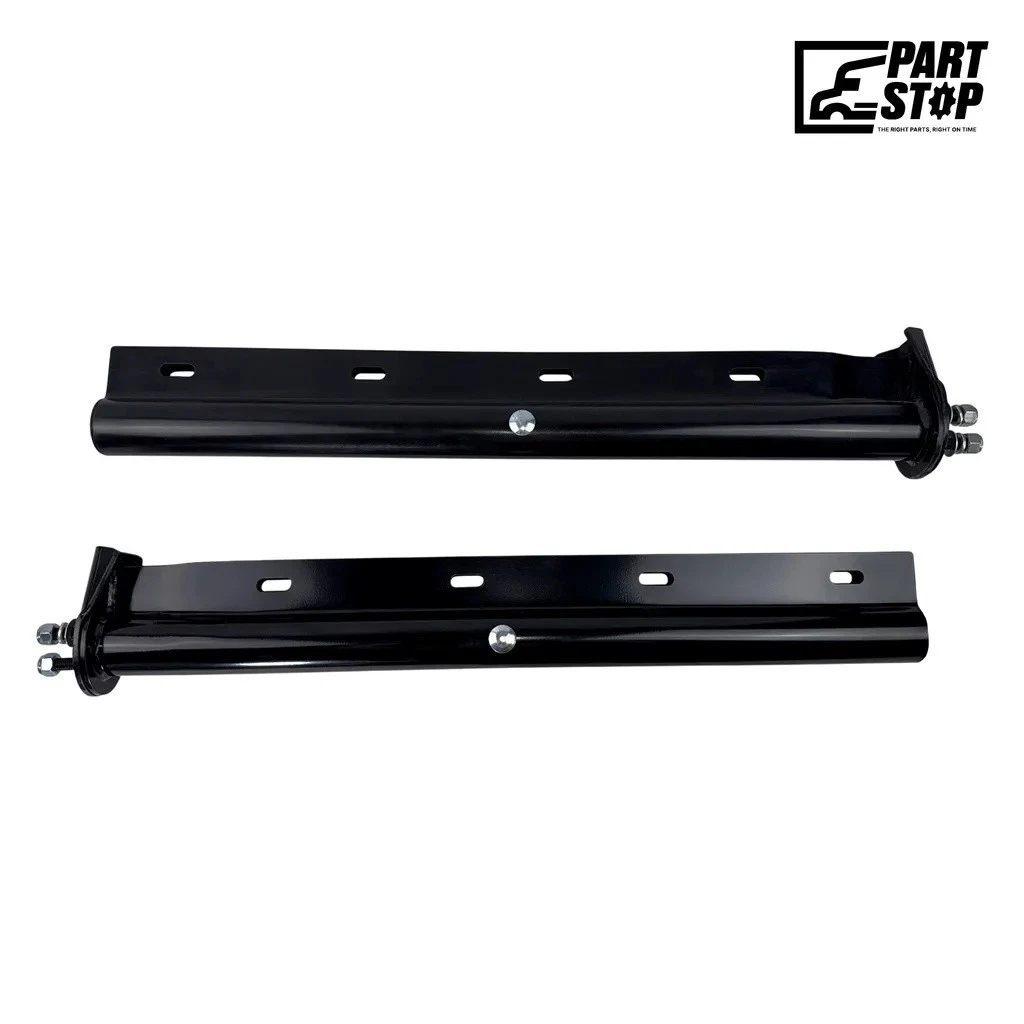 28" Straight Mud Flap Hanger Heavy Duty Black 1-1/8" Bolt Spacing