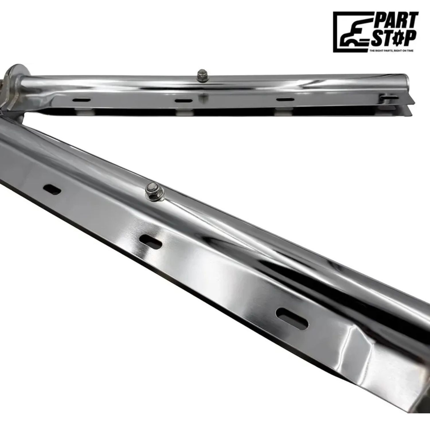 30" 430 Stainless Steel Mud Flap Hanger Pair 1-1/8" Bolt Spacing Semi — photo 2