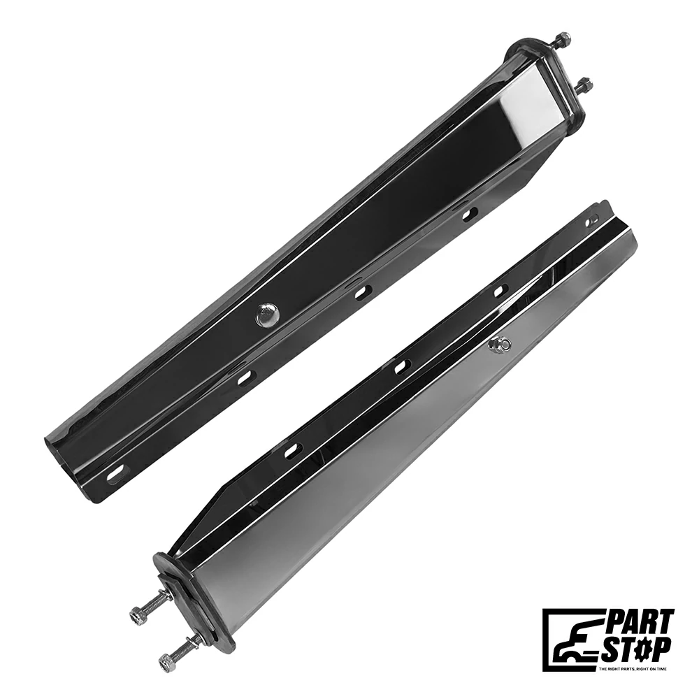 30" Straight Stainless Spring Loaded Mud Flap Hanger Pair 2-1/2" Bolt Spacing — photo 2
