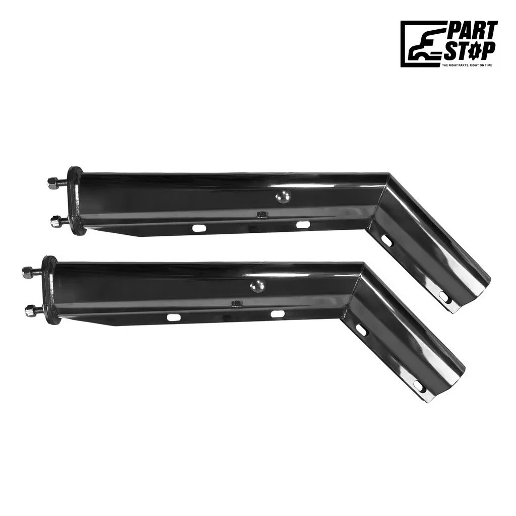 30" 45 Degree Angled Mud Flap Hanger Stainless Steel 2-1/2" Bolt Spacing Pair