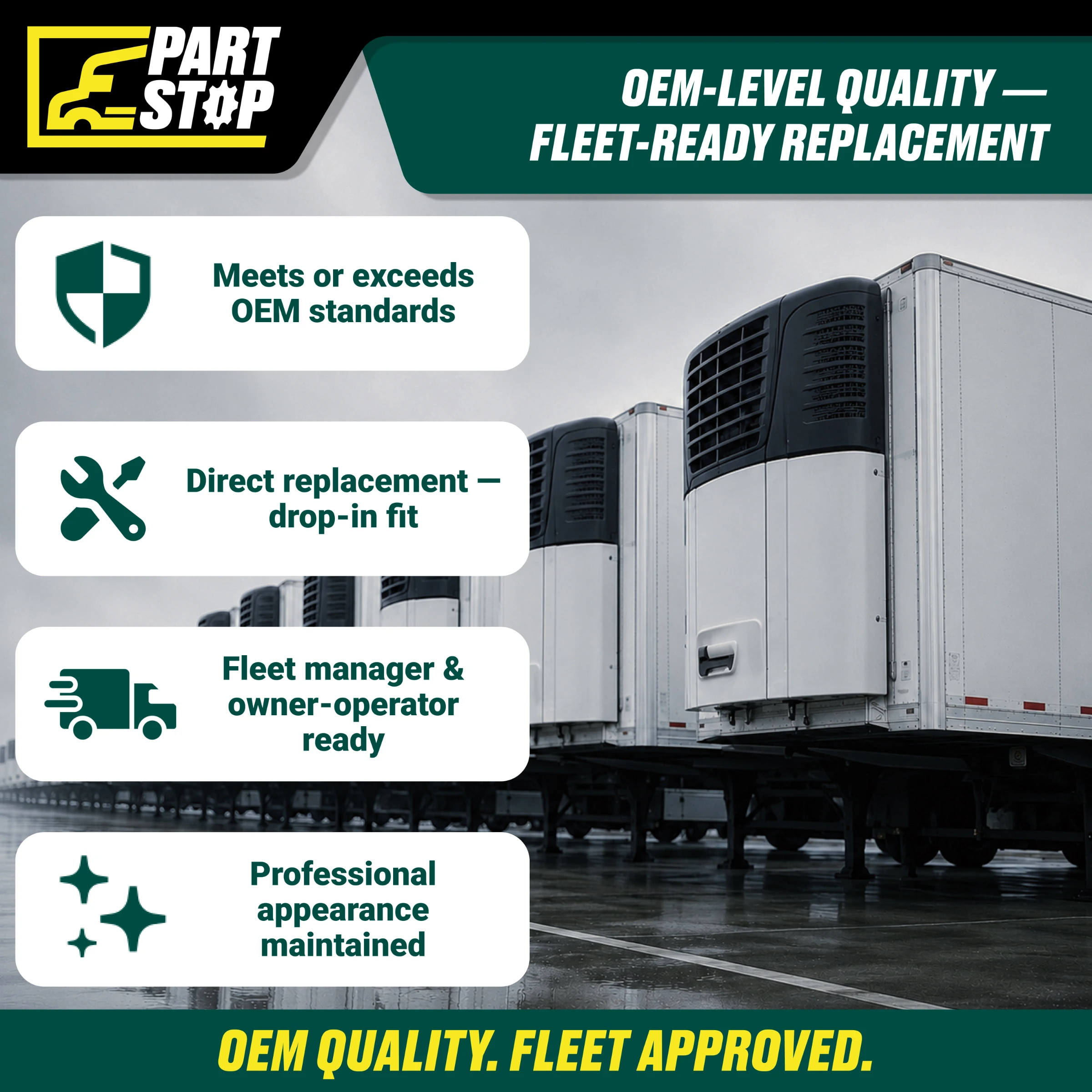 DR-011A Reefer Roadside Center Door - Fits Thermo King Precedent S-600, S-700, C-600 Series - Replaces OEM 98-9640 — infographic 3