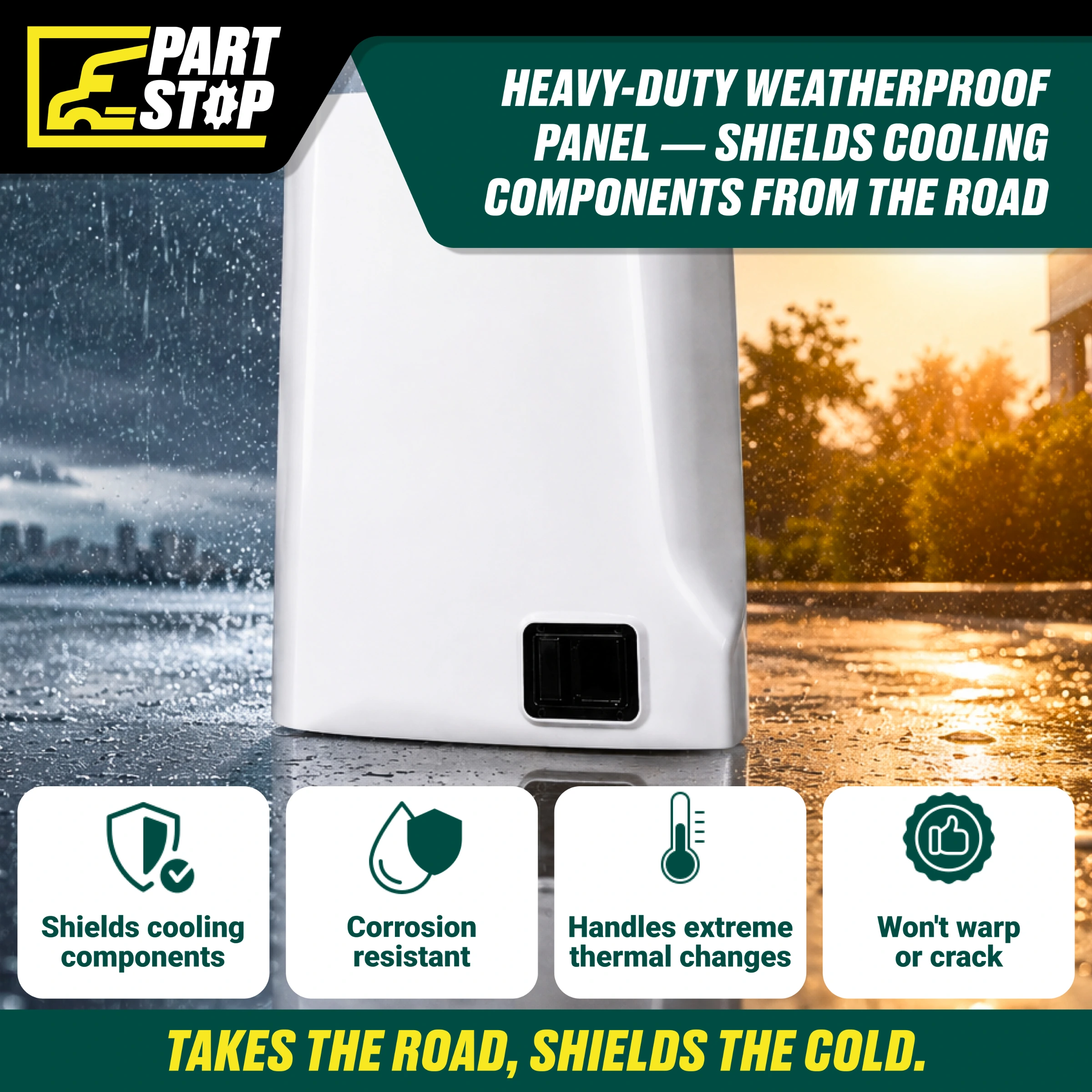 DR-014A Reefer Curbside Lower Outer Door - Fits Thermo King Precedent S-600, S-700, C-600 Series - Replaces 98-9643 — infographic