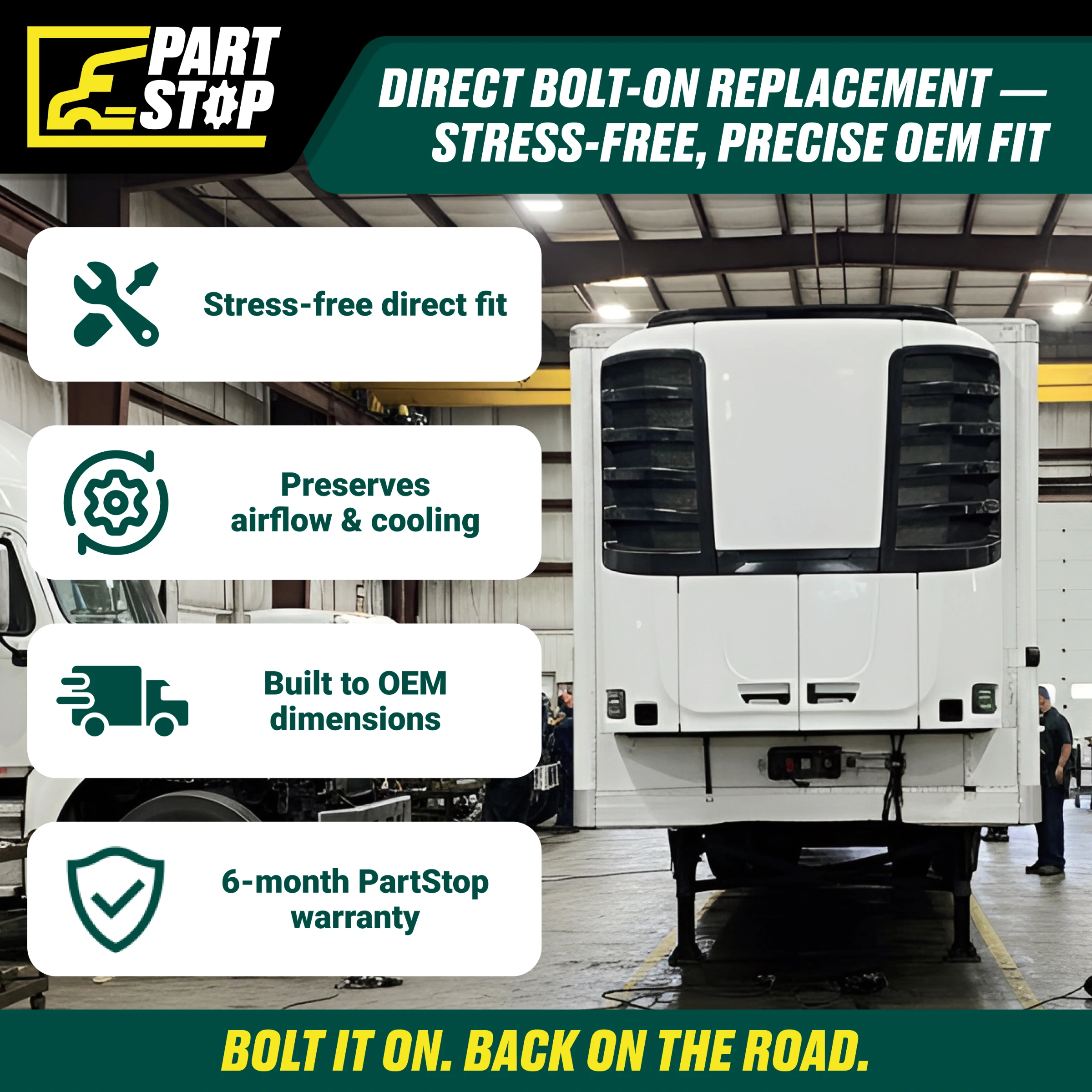 DR-018A Reefer Roadside Black Grille - Fits Thermo King Precedent S-600, S-700, C-600 Series - Replaces 98-9117 — infographic
