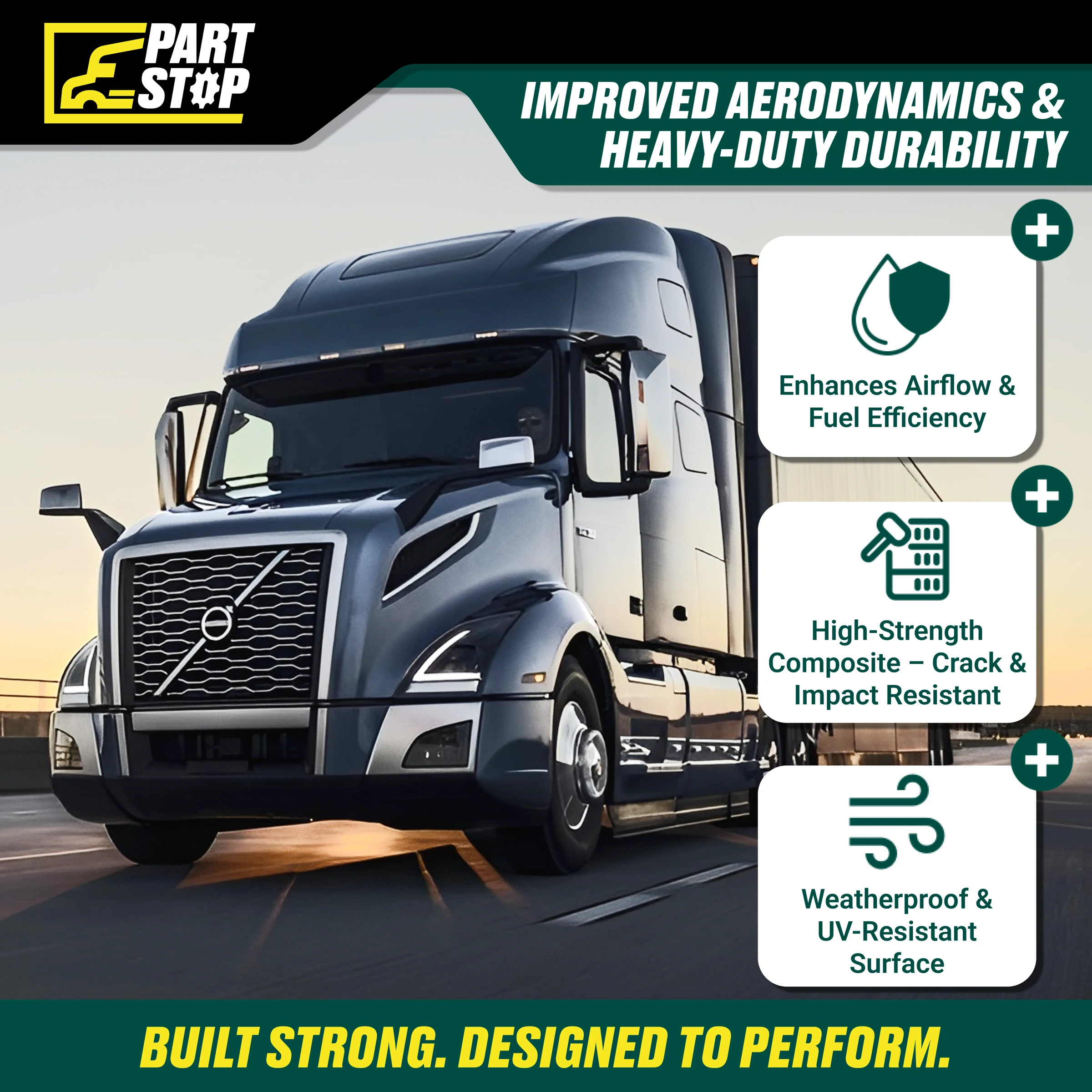82750277 LH Corner Bumper Air Deflector Fits Volvo Direct Replacement — infographic