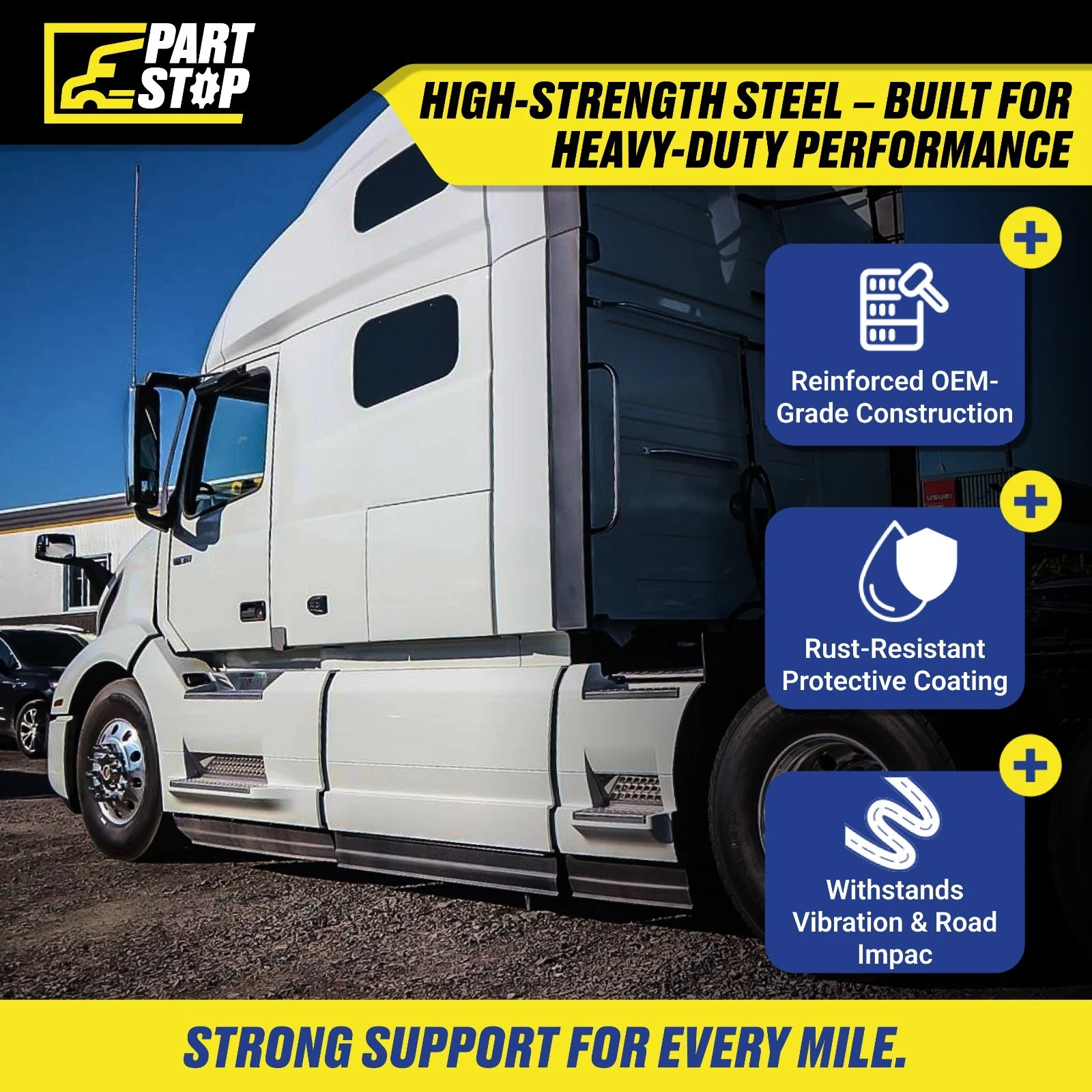 82750293 LH Corner Bumper Air Deflector Fits Volvo VNL 82750295 — infographic