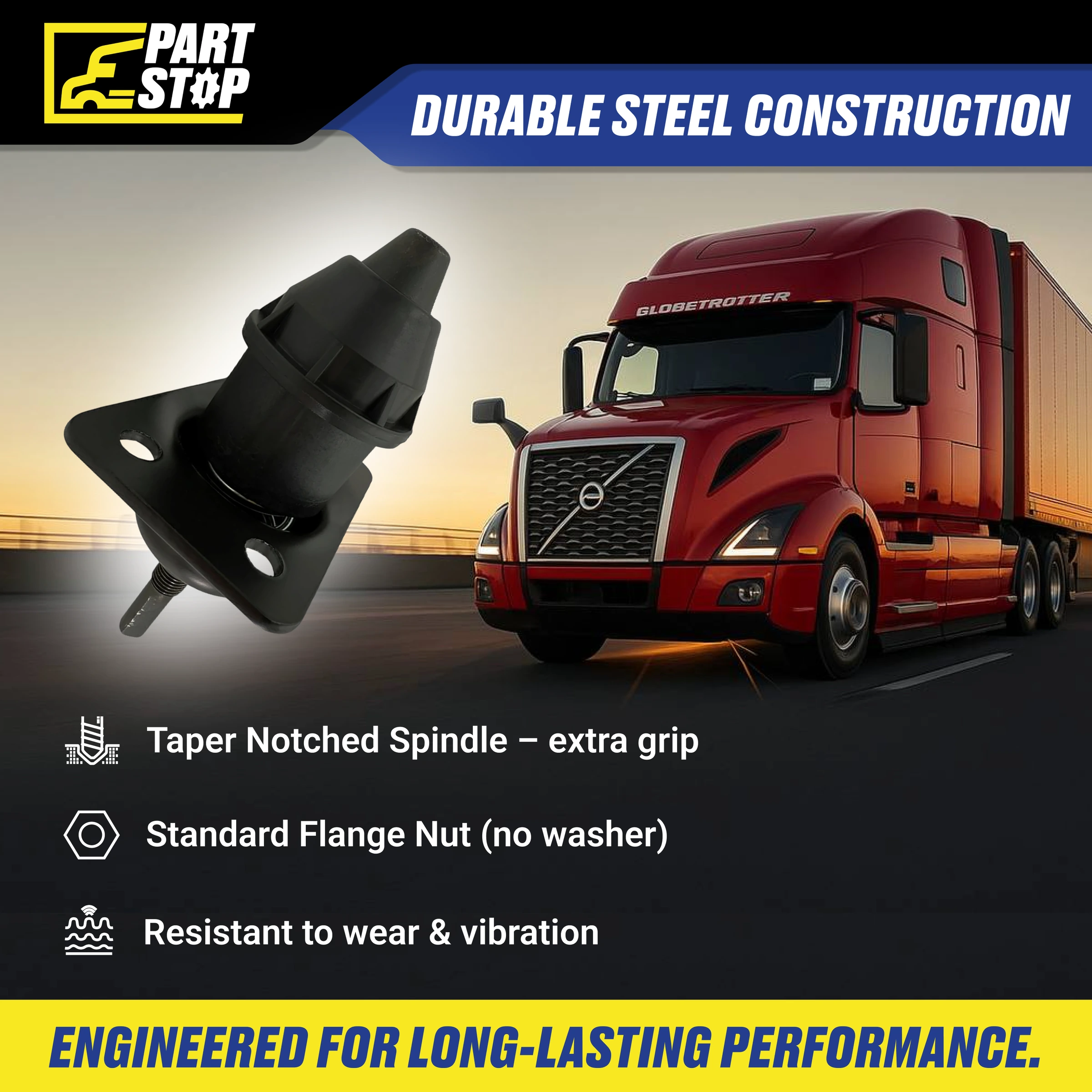 Upper Hood Latch Spindle Kit  VNL  Aftermarket High Quality 20498998 — infographic