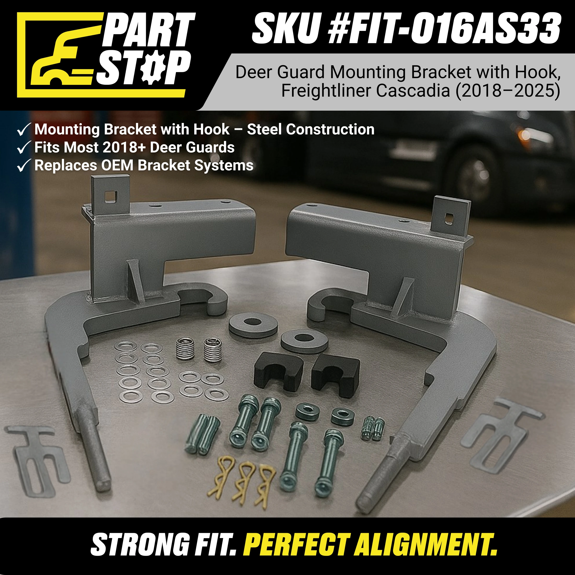 Deer Guard Bracket for Volvo VNL 2018-2024 — infographic