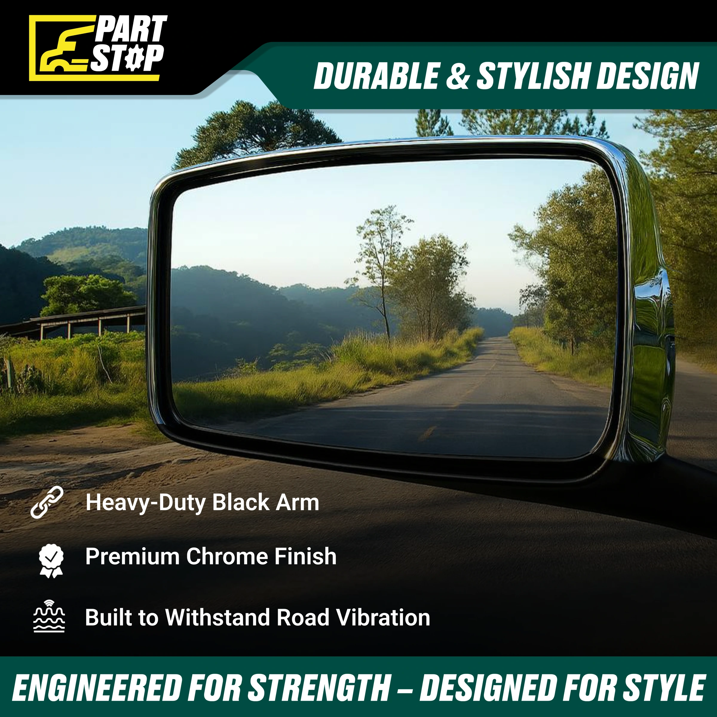 82361058 Left Hood Mirror Fits Volvo VNL 2019-2024 Heated Aftermarket 84723681 — infographic