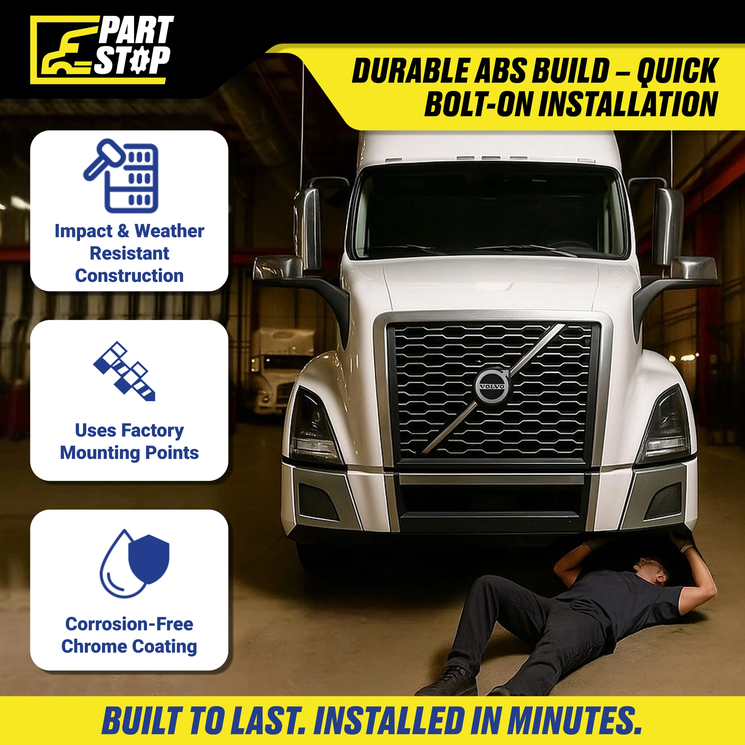 82750054  LH Corner Bumper Trim Fog Light Fits Volvo VNL 82750054 Aftermarket — infographic
