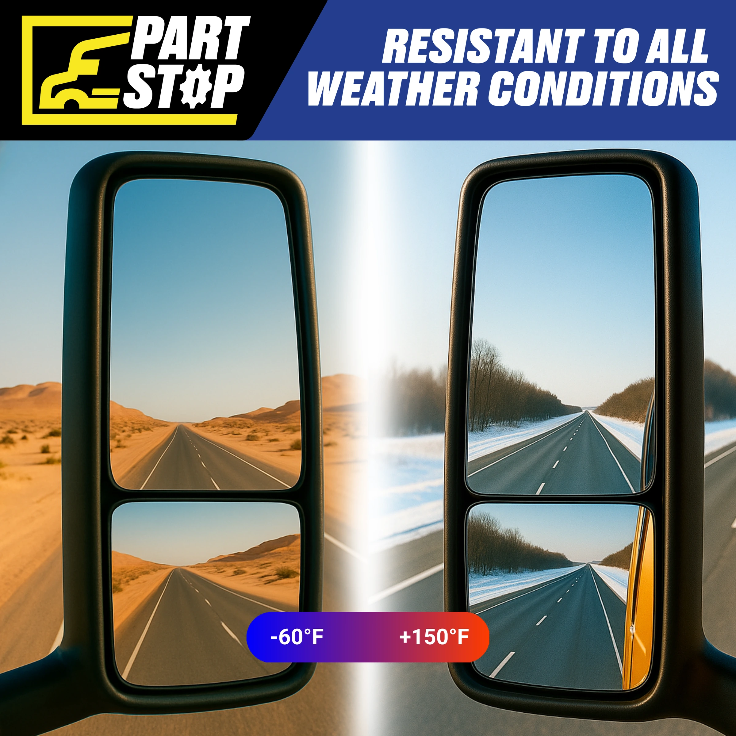 LH Driver Side Door Mirror Heated Electric Fits Volvo VNL 2018-2024 82239803 — infographic