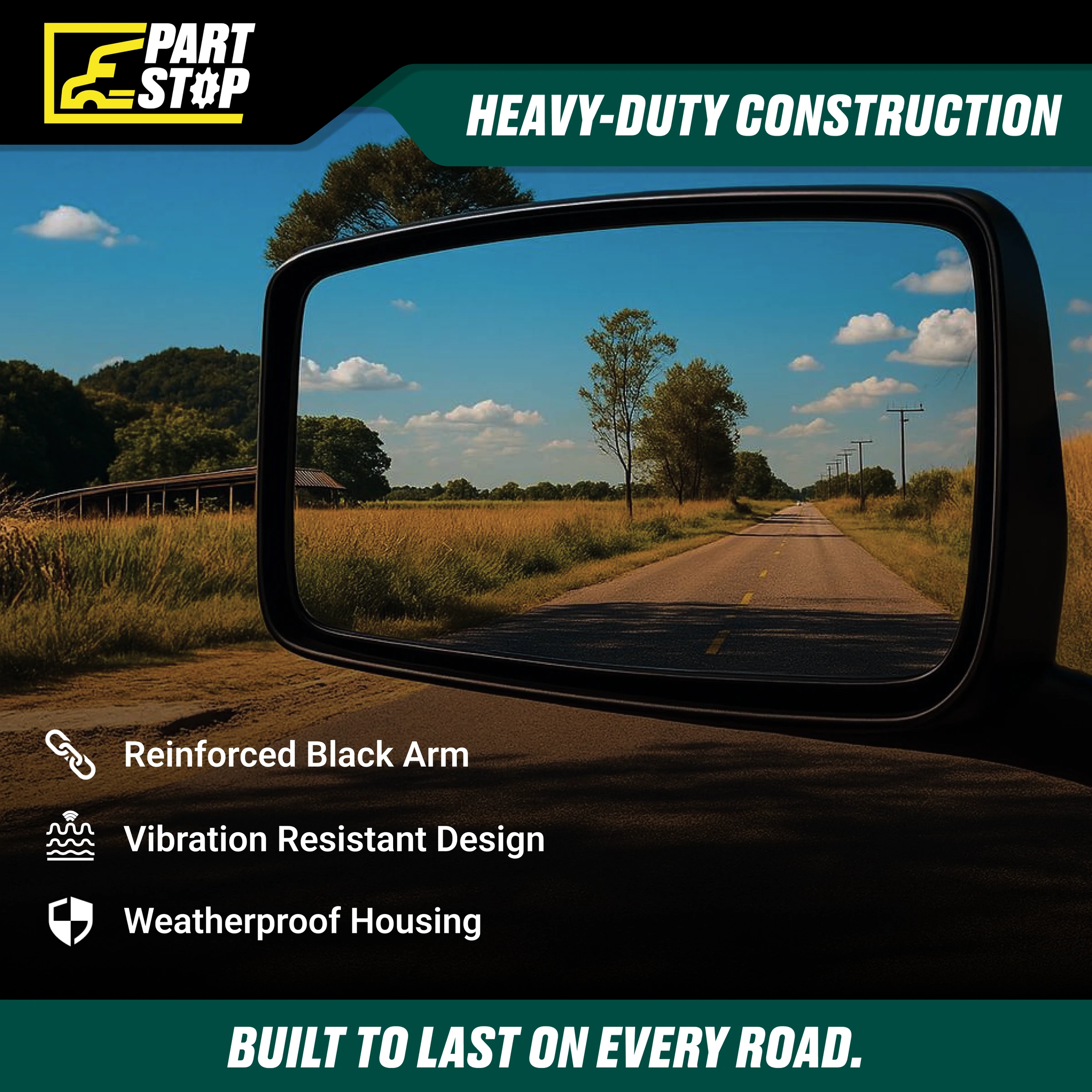 Left Hood Mirror Heated Fits Volvo VNL 2019-2024 82361058 — infographic