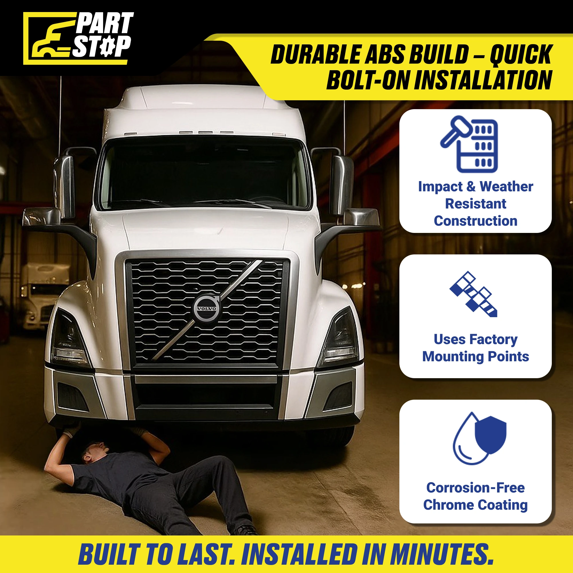 82750058  RH Corner Bumper Trim Fog Light Fits Volvo VNL 2018-2023 — infographic