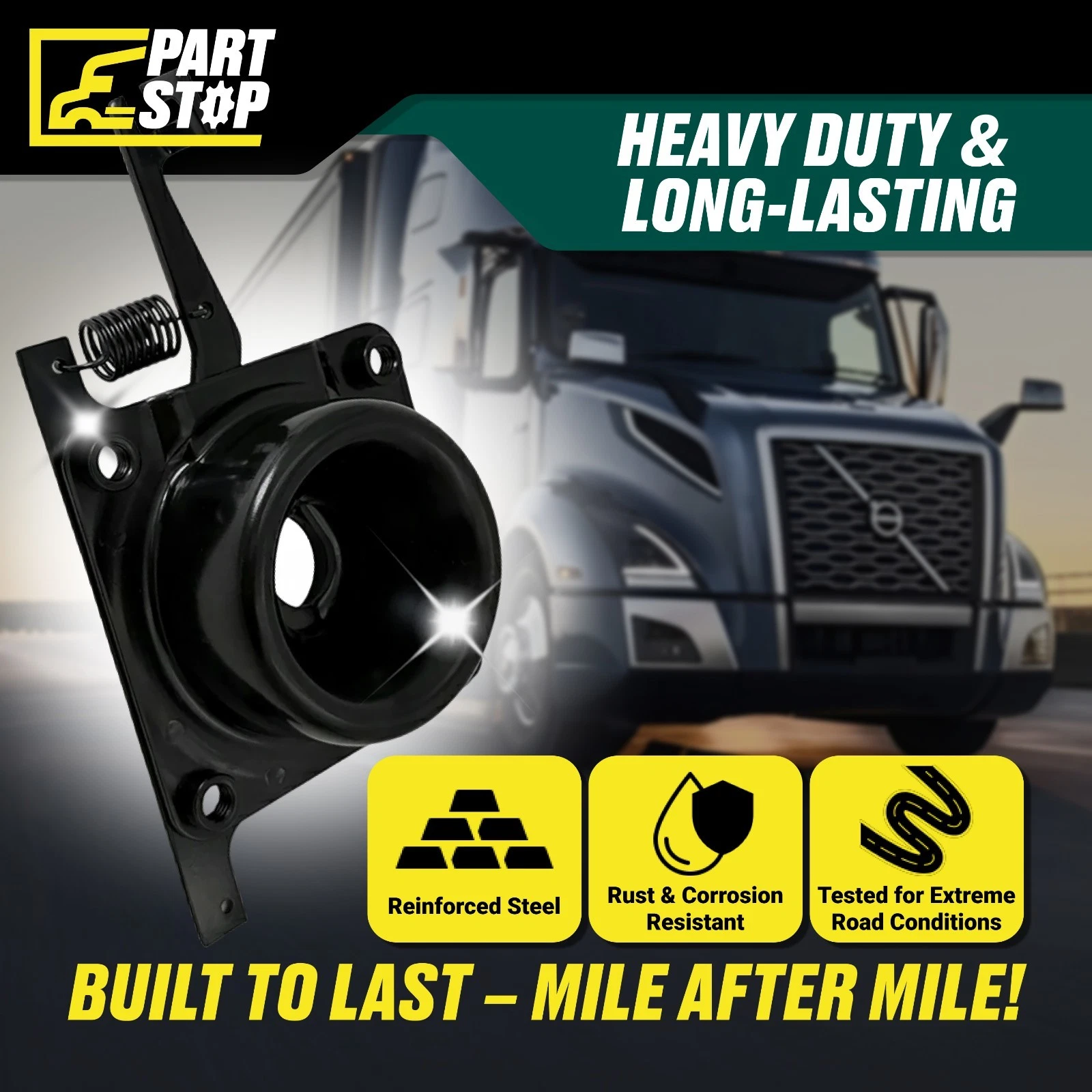 Right Side 20565618 ; 20565619 Hood Lock Assembly Fits Volvo VN VNL VHD RH — infographic