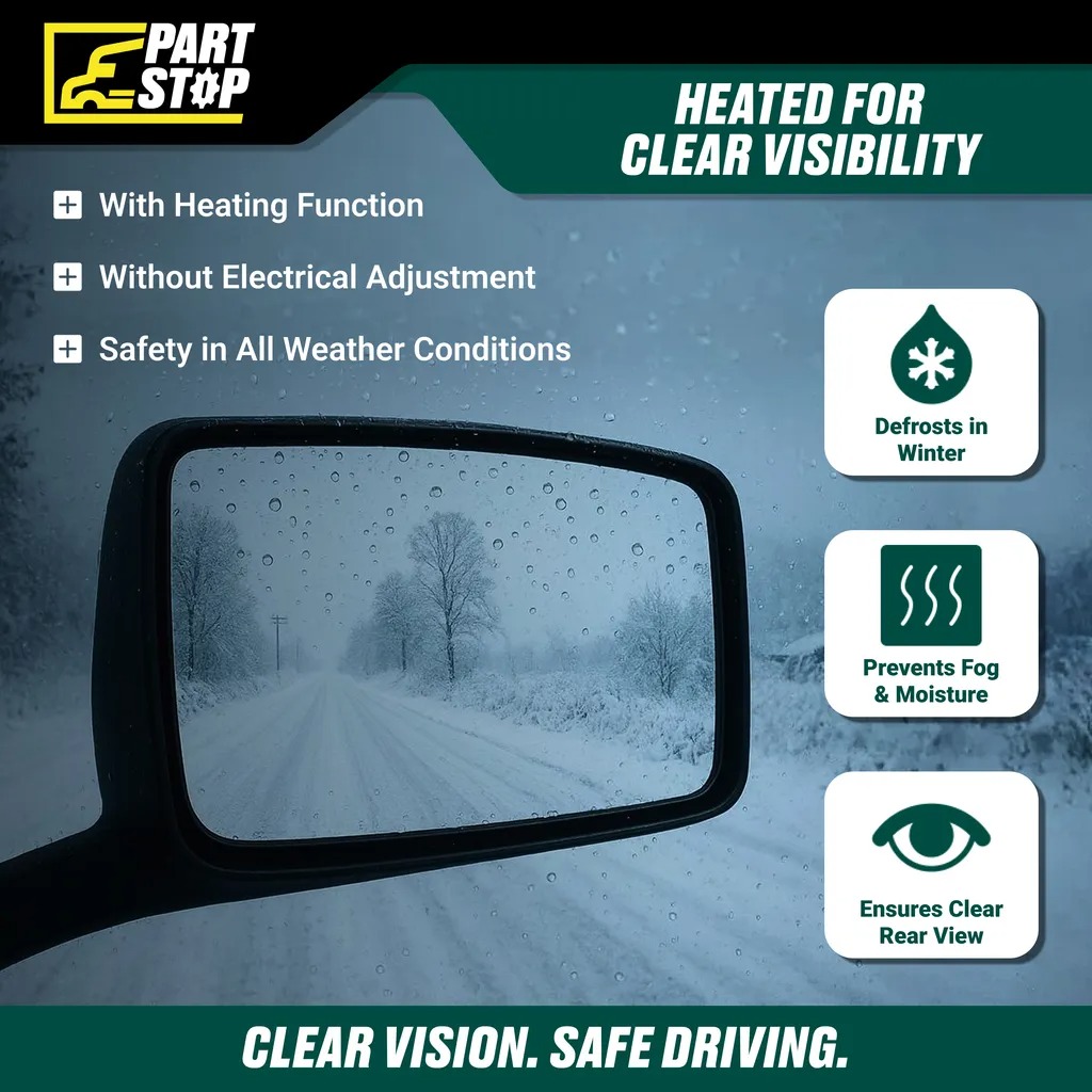 84723683 Passenger Side Hood Mirror Fits Volvo VNL 2019+ with Heating — infographic