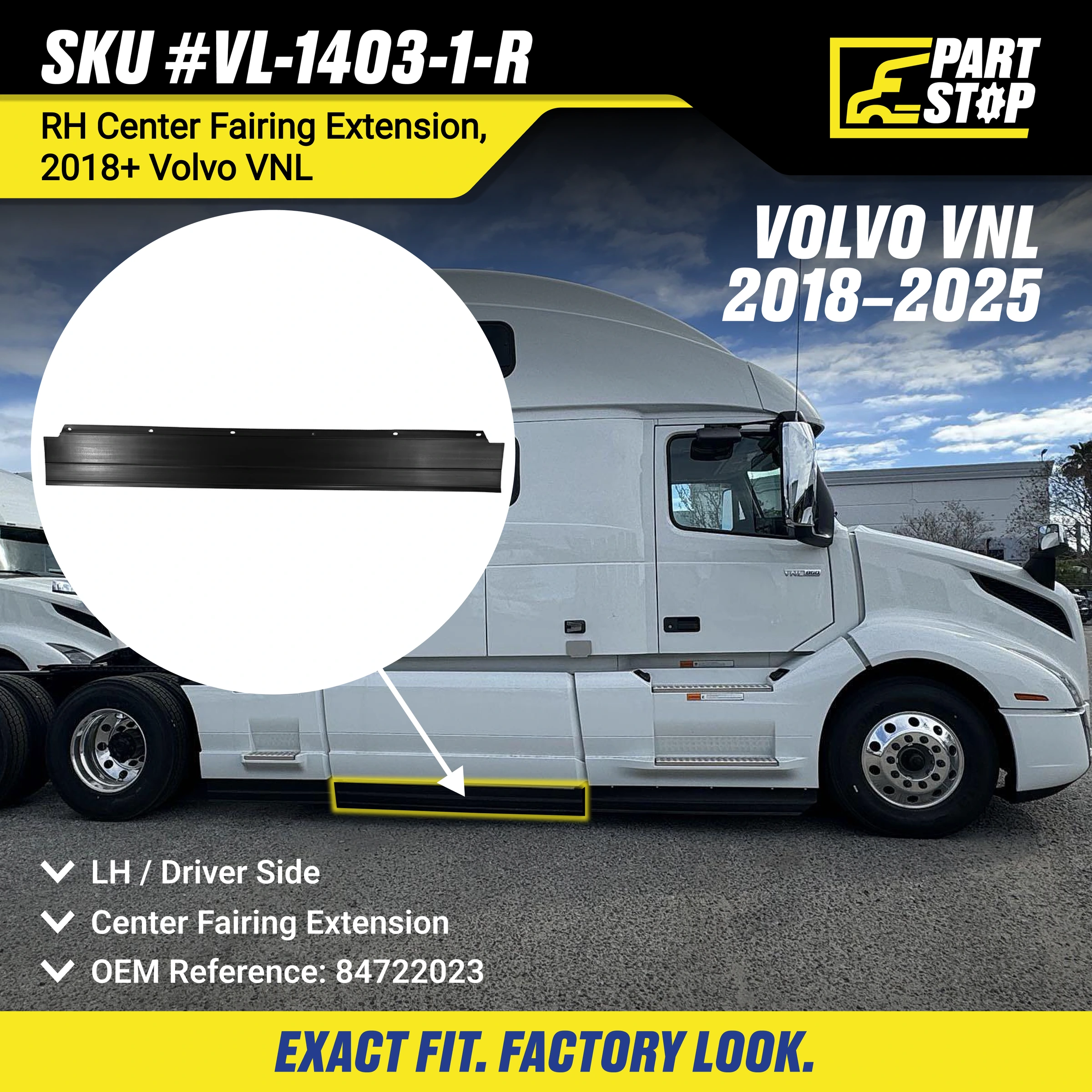 Volvo VNL Fairing Set — LEFT + RIGHT (Complete) KIT — infographic 12