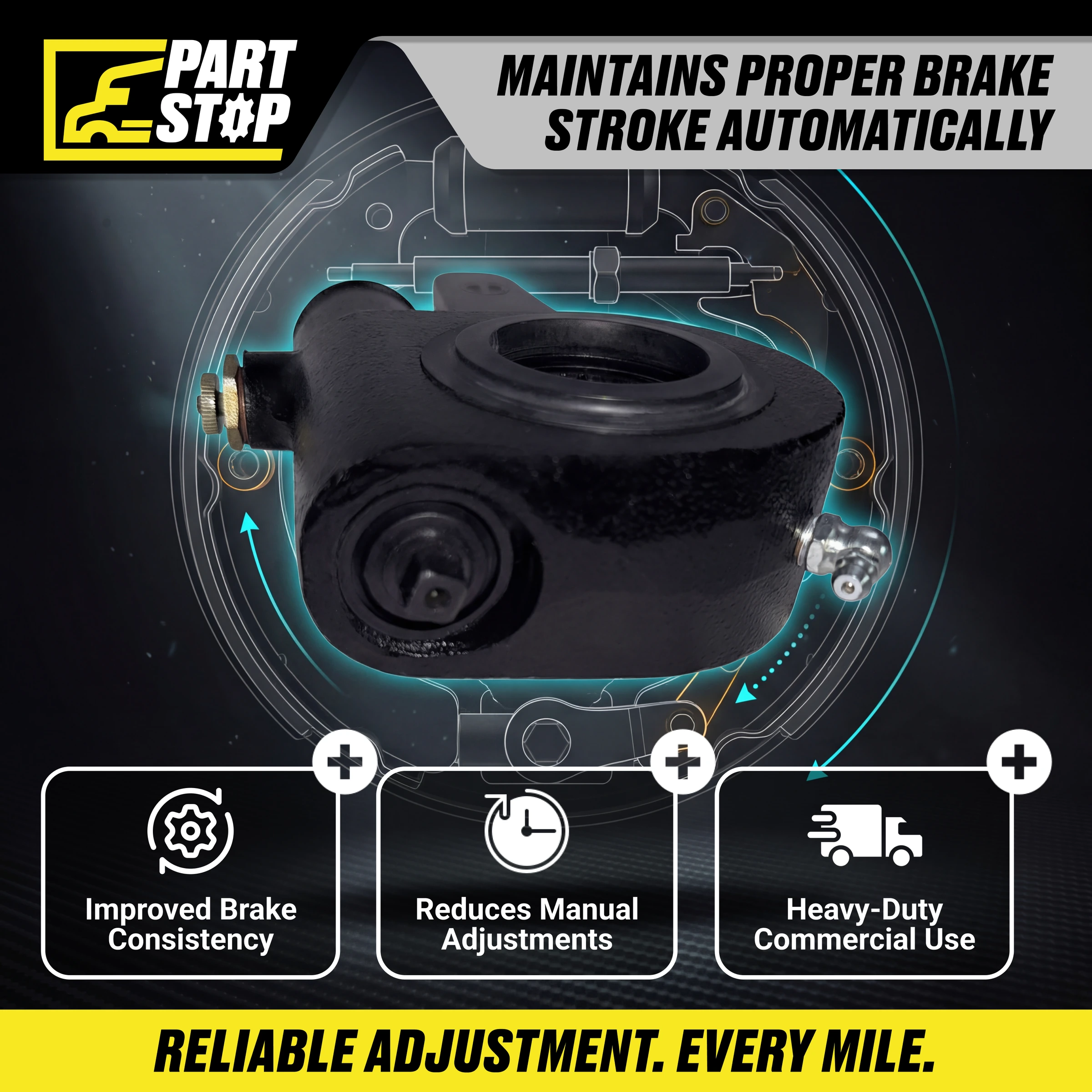 R801073 Automatic Slack Adjuster Fits Freightliner Cascadia Air Brake — infographic
