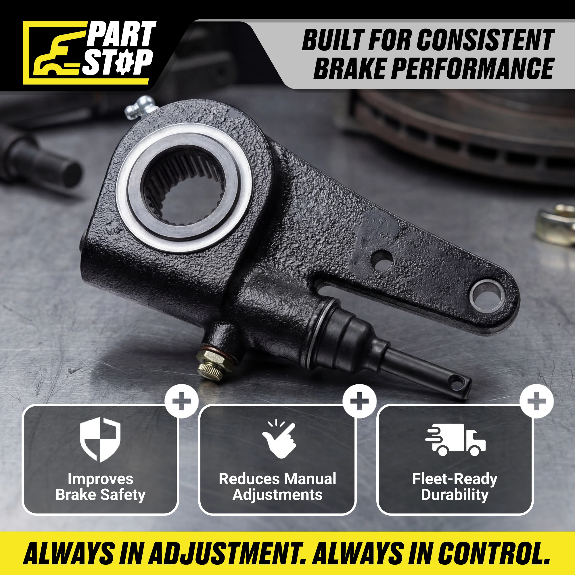 Automatic Slack Adjuster 28 Spline AS1150 Fits Freightliner Fits Volvo F01633 — infographic