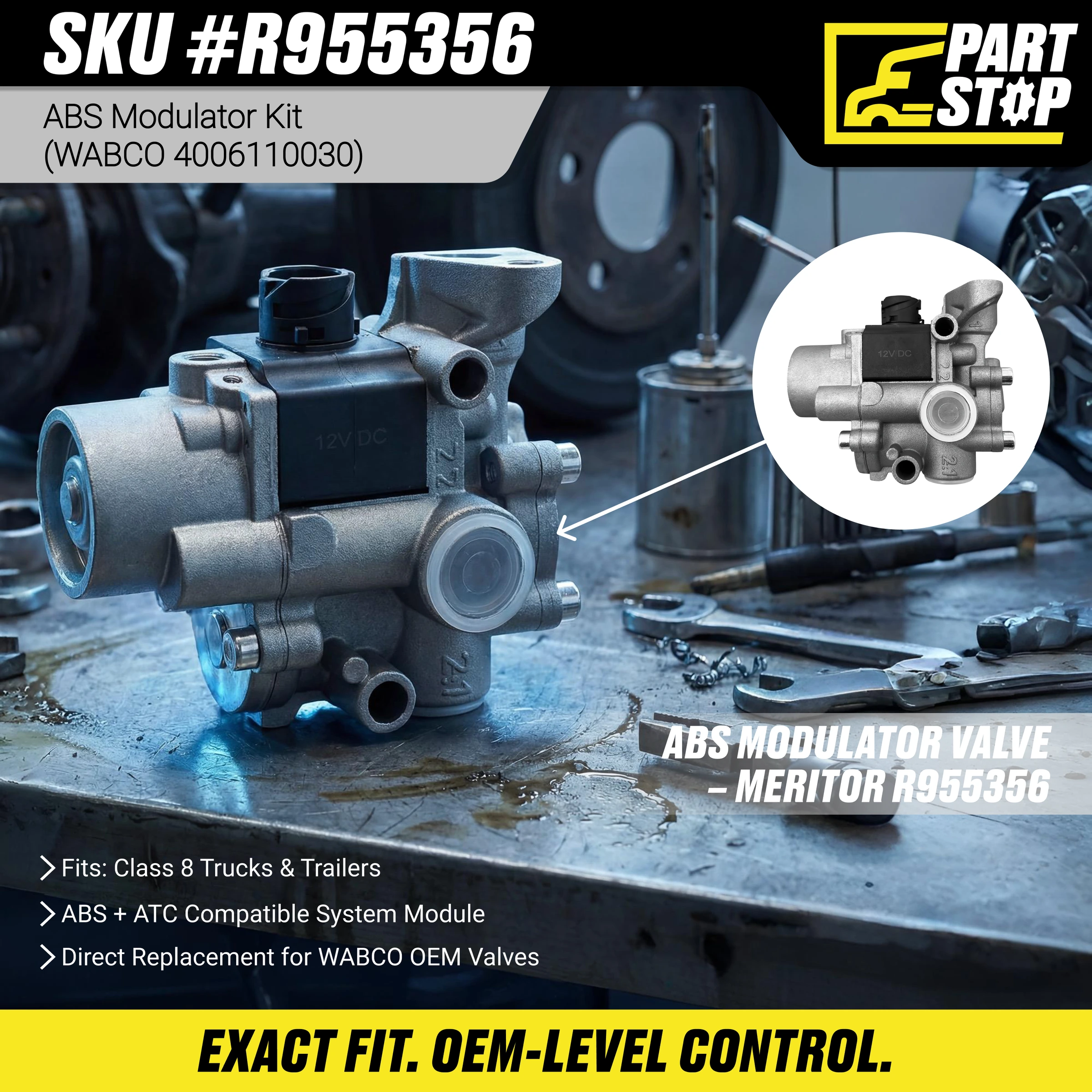 4006110030 ABS Modulator Fits Volvo Fits Freightliner Peterbilt R955356  Univers — infographic