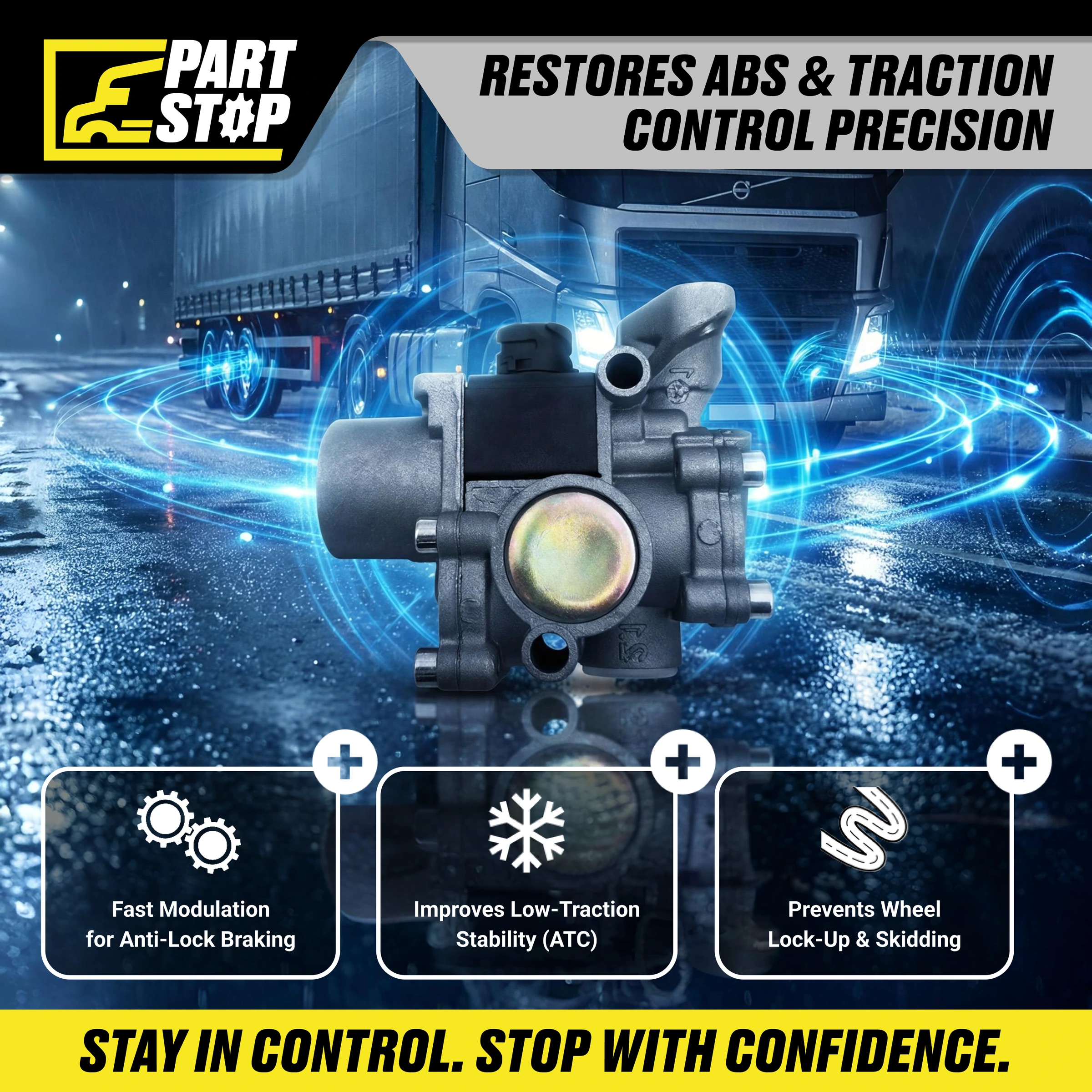 4006110030 ABS Modulator Fits Volvo Fits Freightliner Peterbilt R955356  Univers — infographic