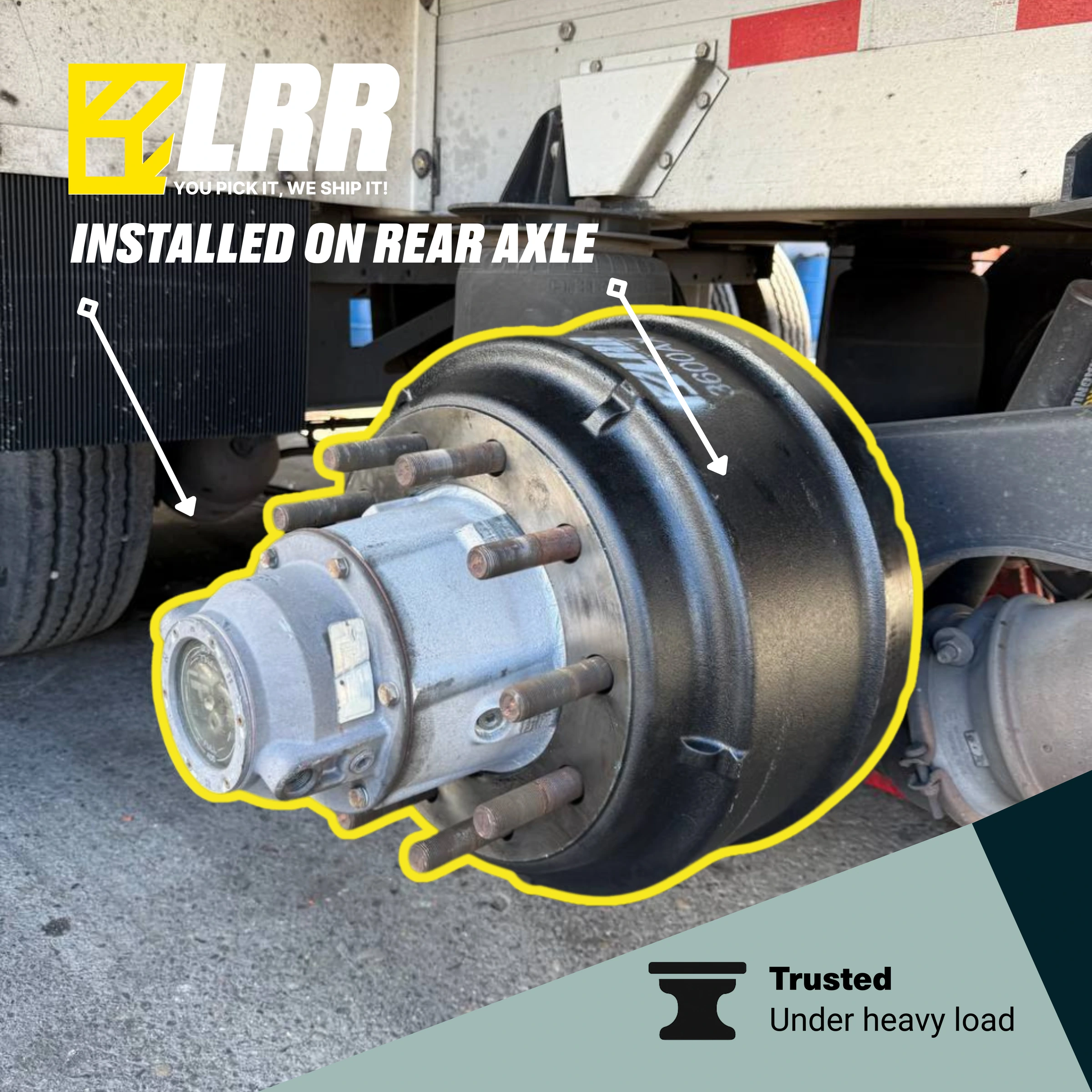 3600AX Brake Drum Fits 16.5" x 7" Brakes – 10 Bolt Holes Balanced — infographic