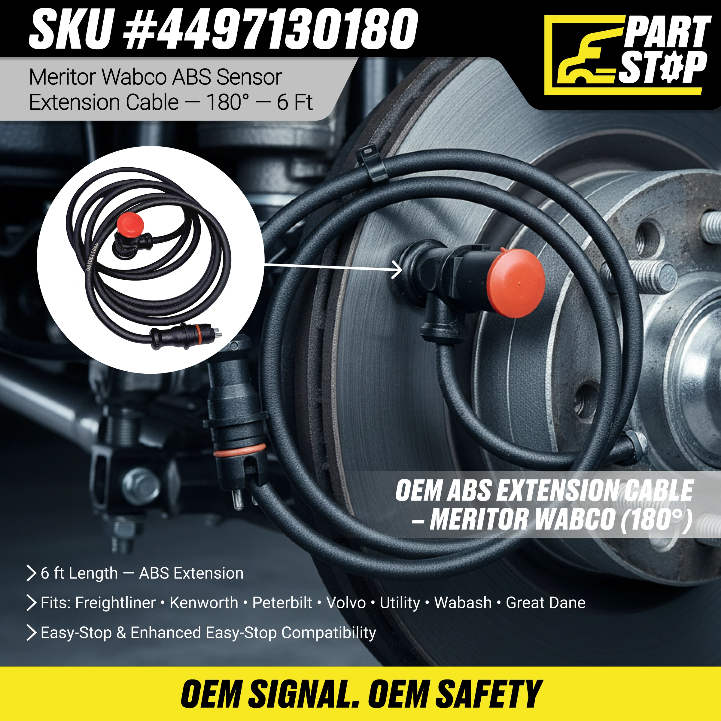 4497130180 ABS Sensor Cable Extension Universal : S4497130180 , WN4497130180 — infographic