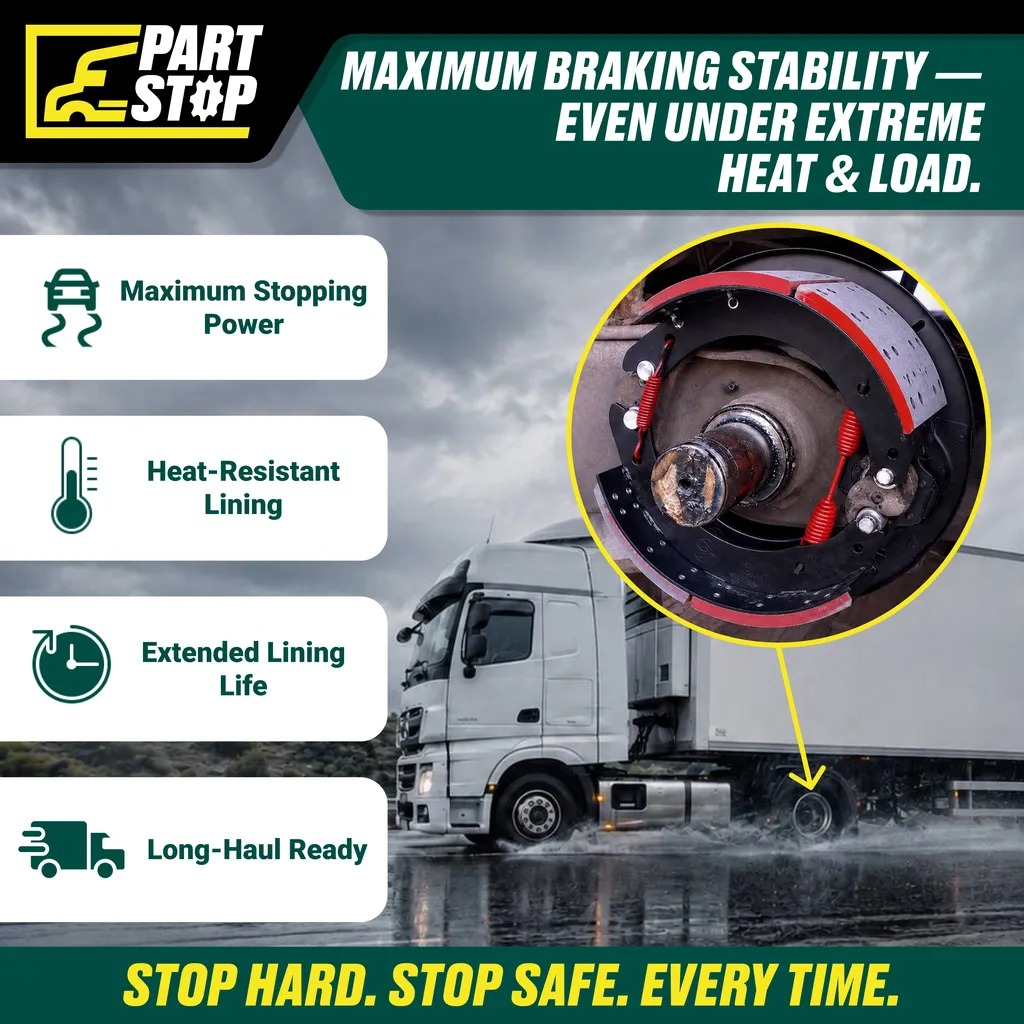 4707 Air Brake Shoe Kit for Heavy Duty Trucks Drum Brake Shoe Kit 4707Q GG4707QG — infographic