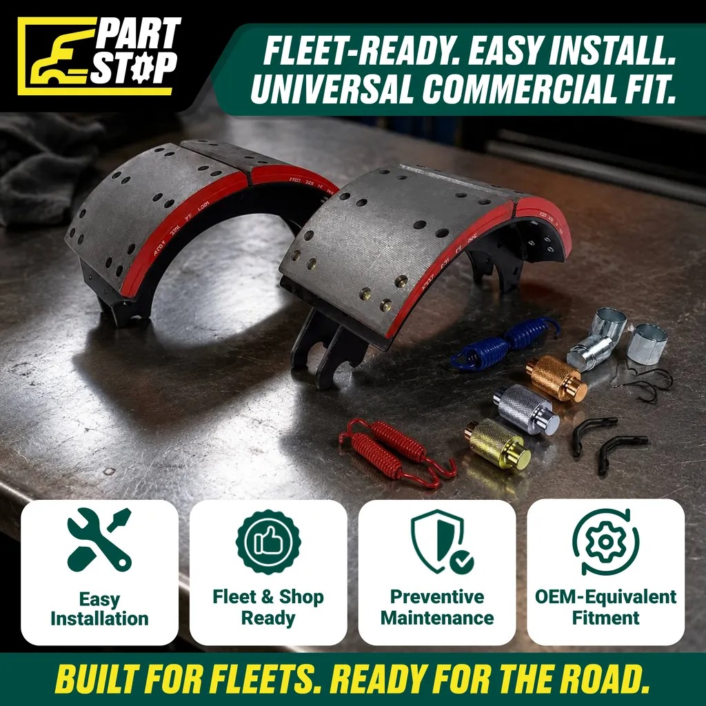 4707 Air Brake Shoe Kit for Heavy Duty Trucks Drum Brake Shoe Kit 4707Q GG4707QG — infographic