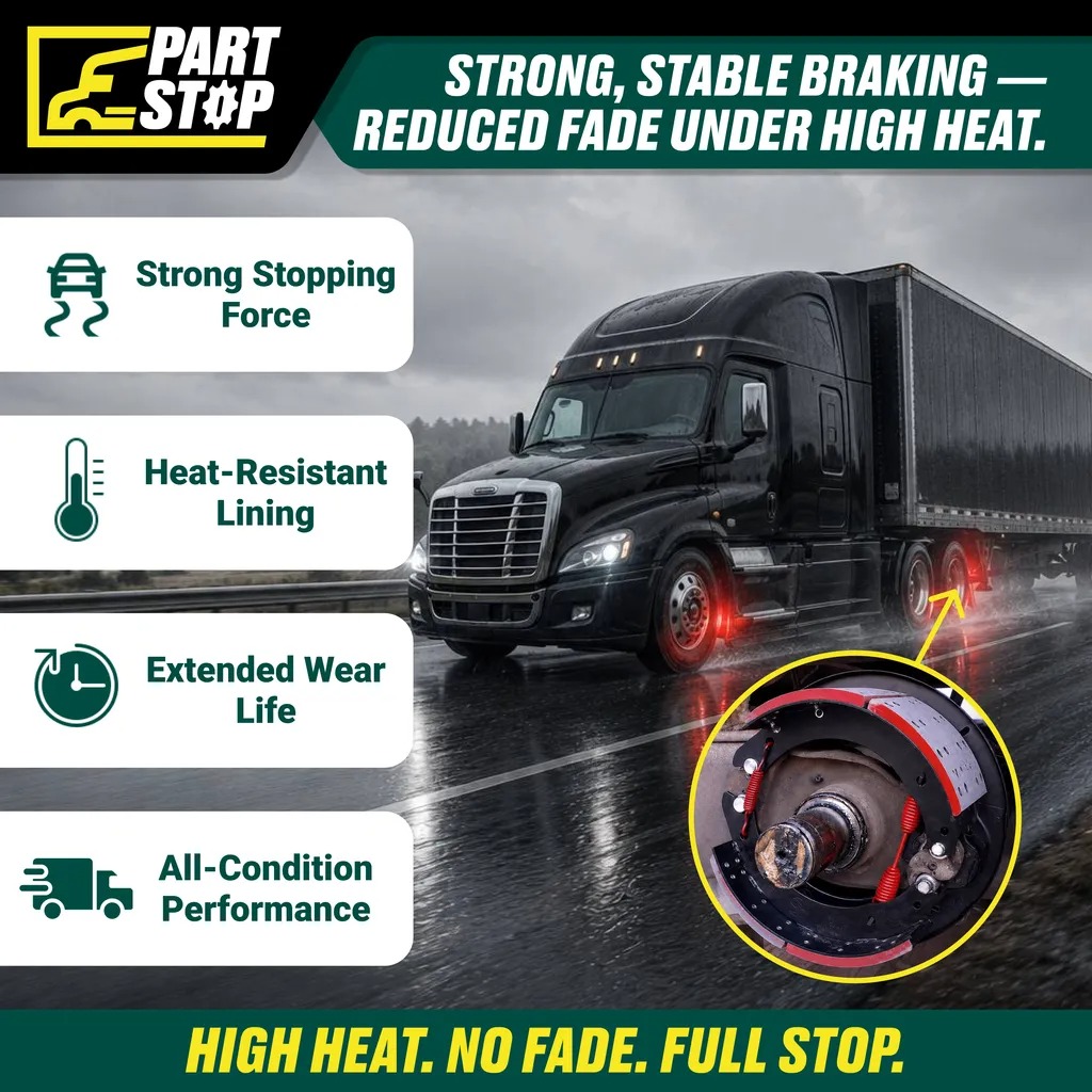 4709 Brake Shoe 4709 16.5x7 for Heavy Duty Trucks  4709E 4709E2 — infographic