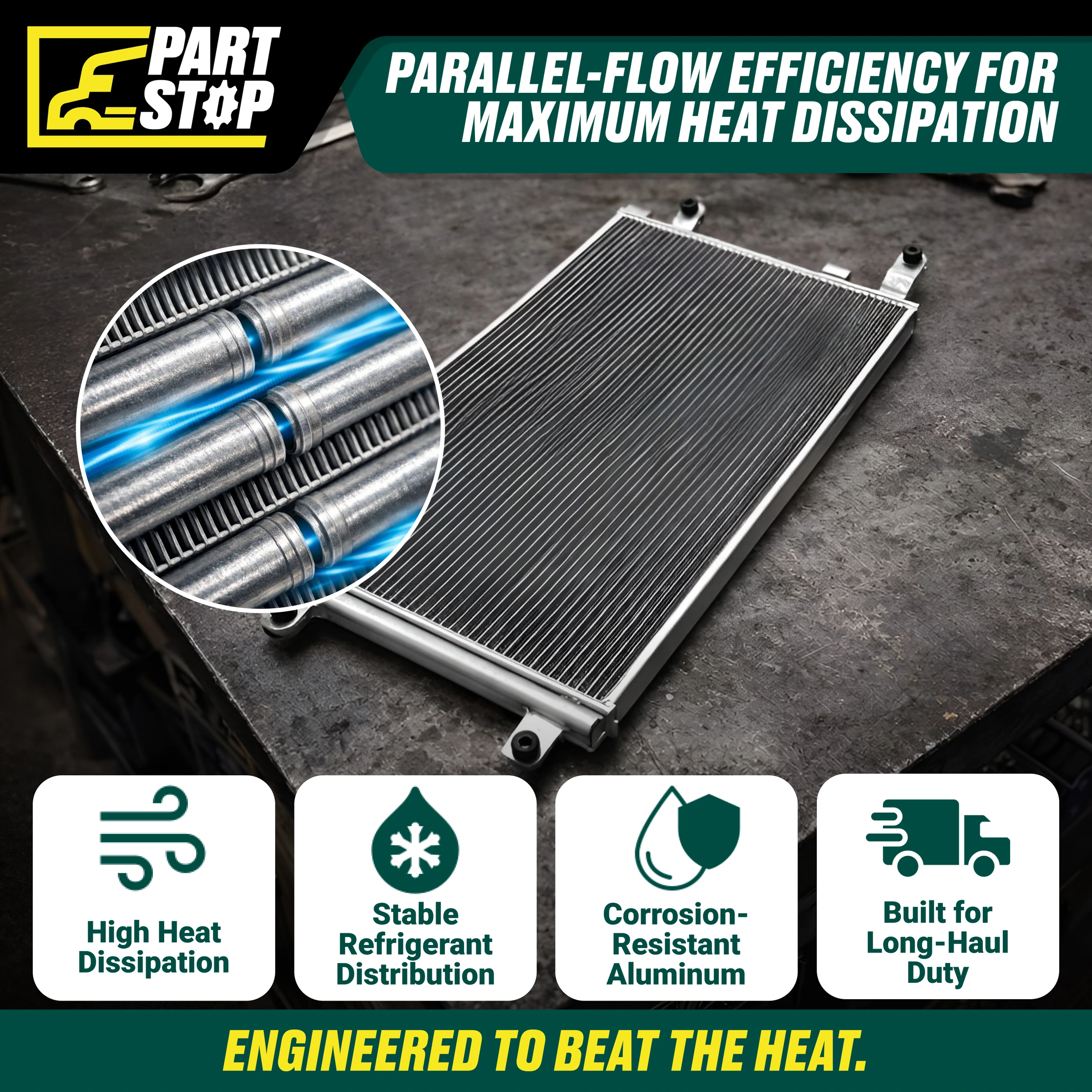 A/C Condenser Fits International LT625 2017-2023 2518753C91 — infographic