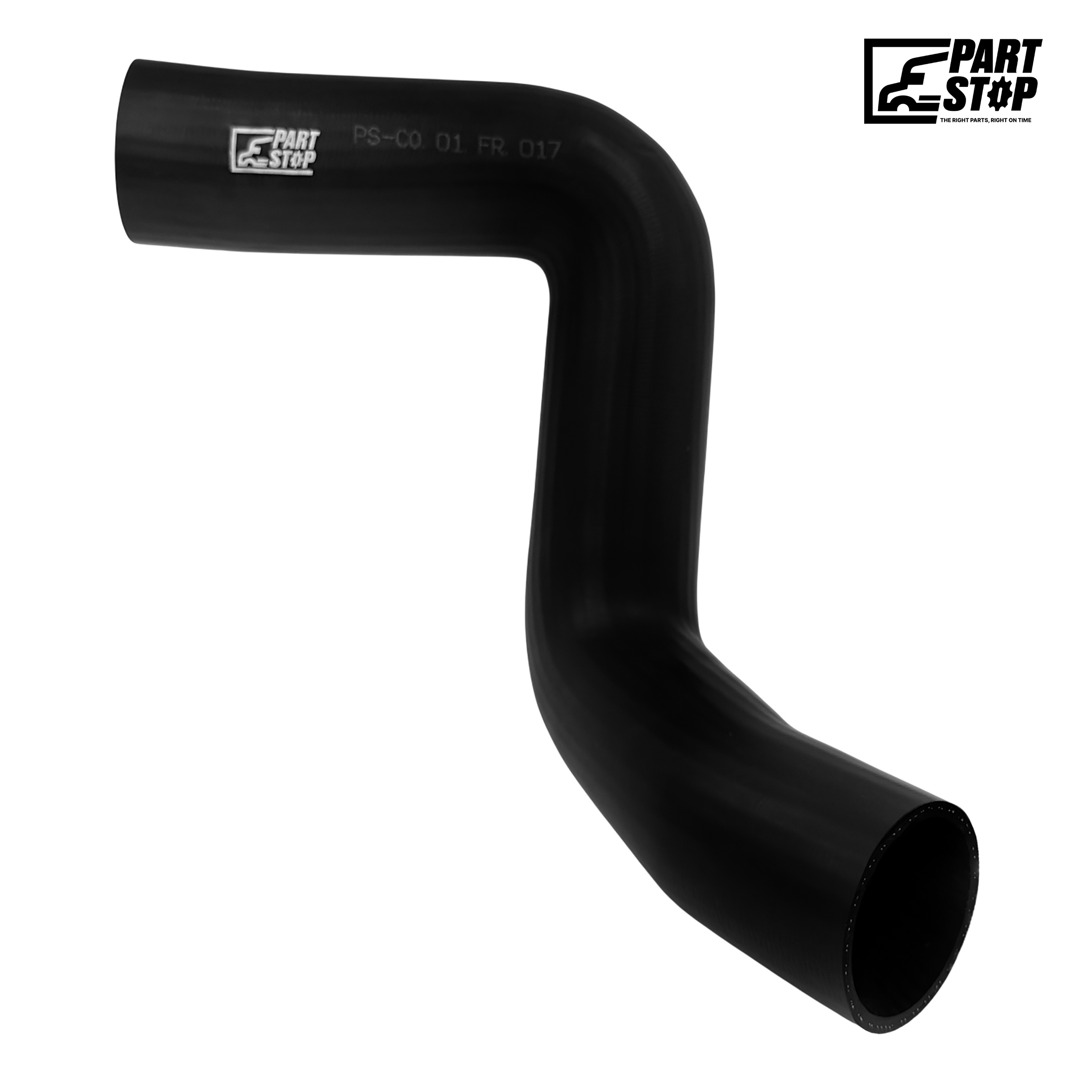 Molded Z-Shape Upper Radiator Hose - 2.50" to 2.37" ID - Fits Freightliner Cascadia & DD13 Engines - Replaces 05-21797-001,F02521S352 — photo 2