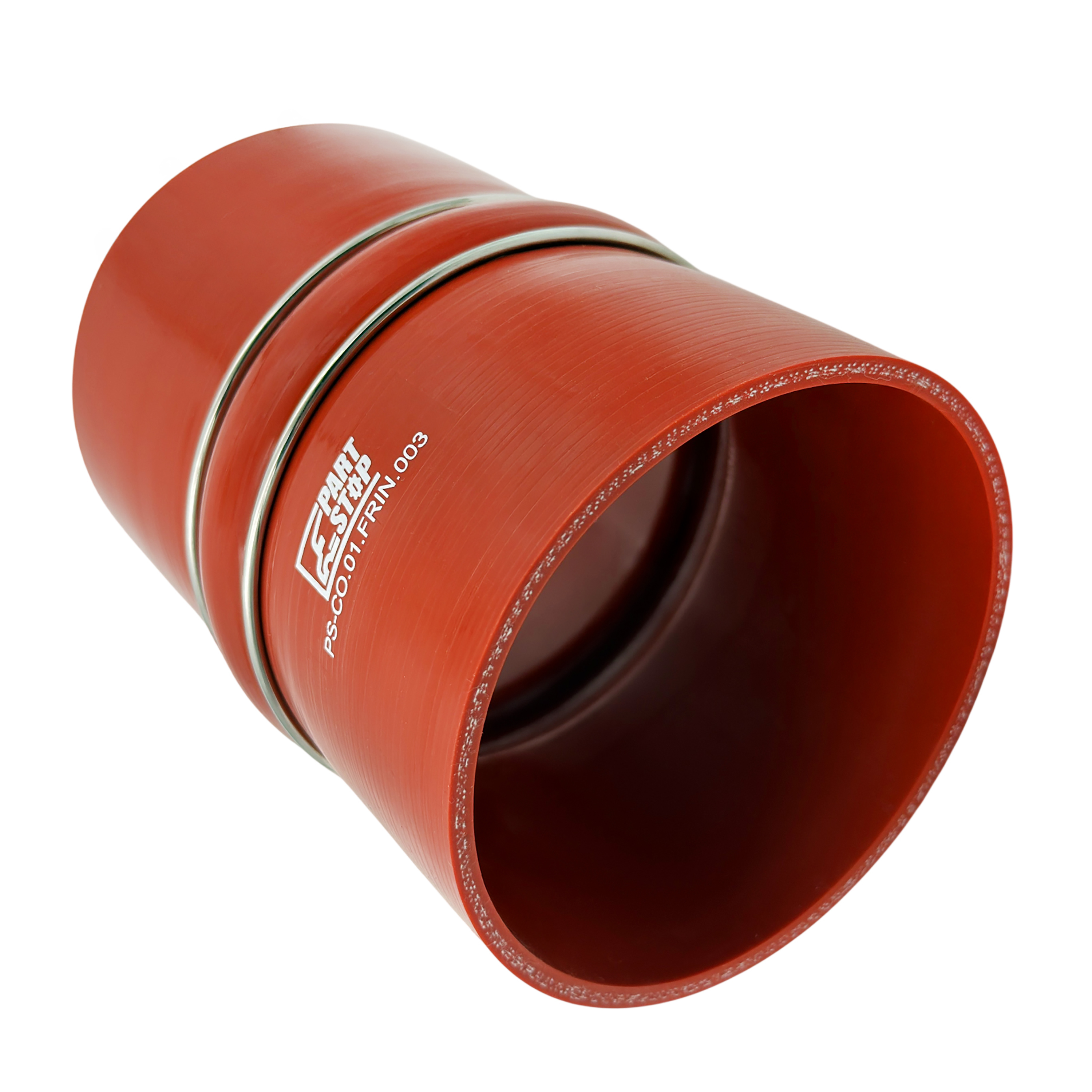 Silicone CAC Hump Hose - 4" ID x 6" Length with 2 Stainless Steel Rings - High-Temp Hot Side for Freightliner, International & Kenworth F02485S352