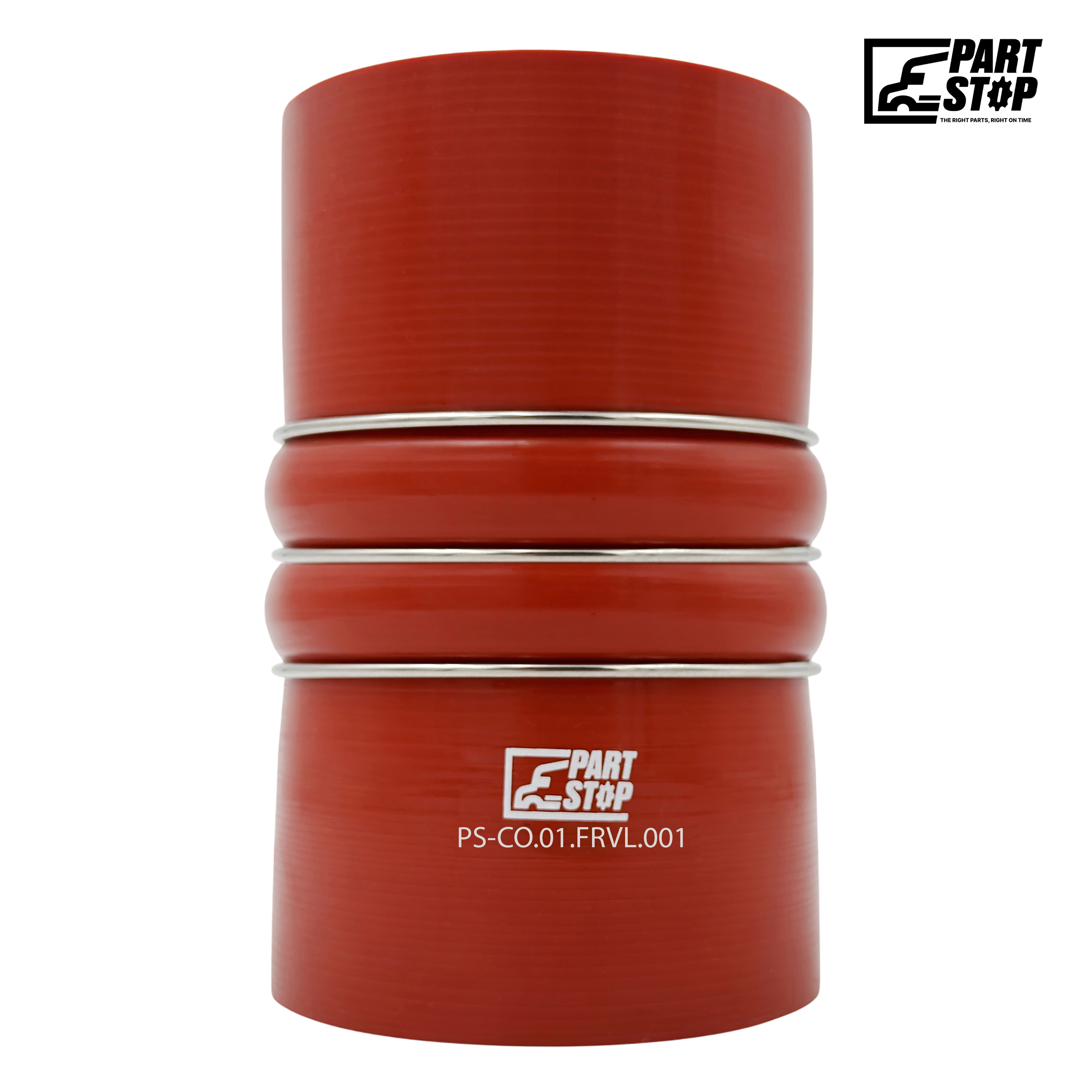 Silicone CAC Hump Hose - 4" ID x 6.5" Length with 3 Stainless Steel Rings - Fits Freightliner, Volvo & Kenworth 0116541005