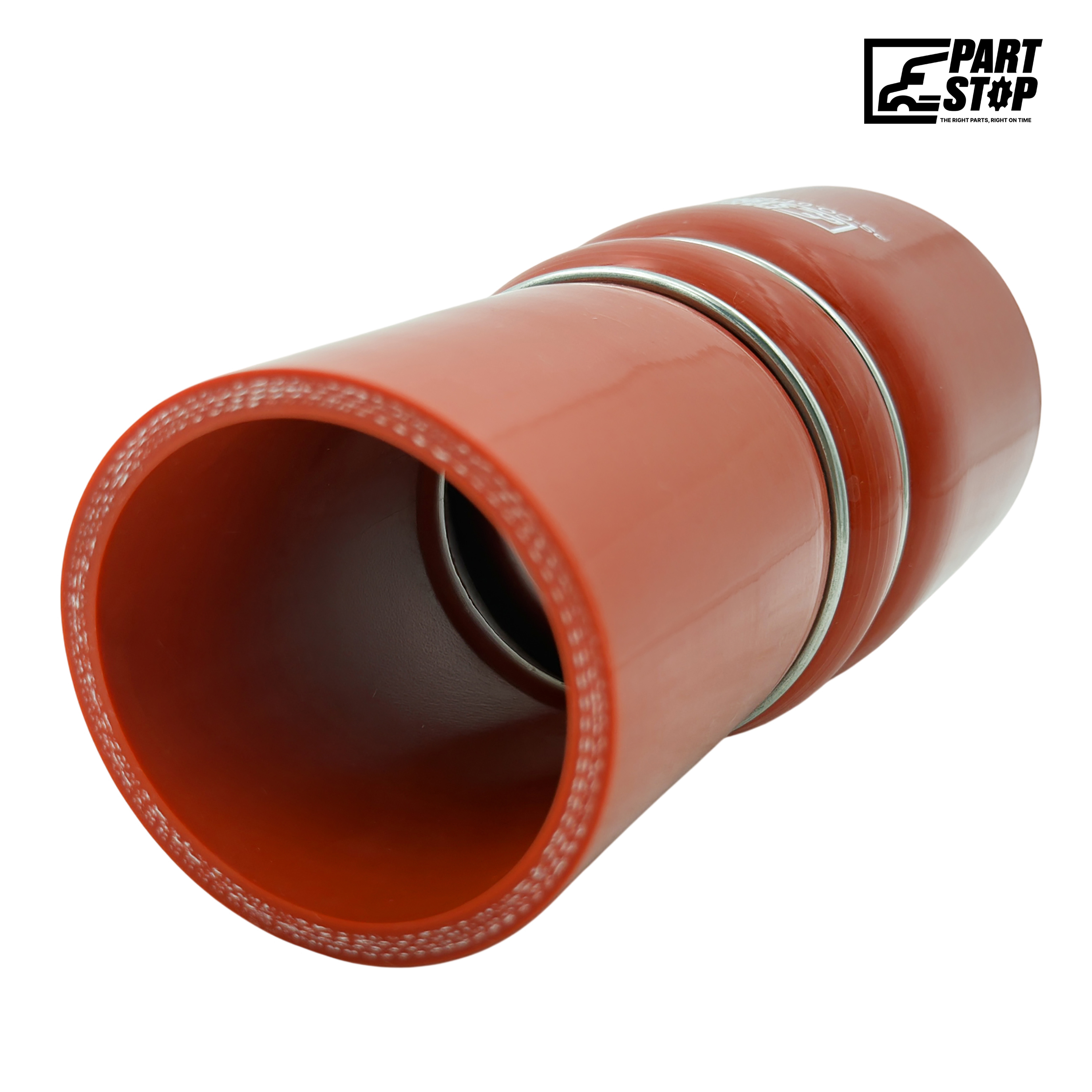 Silicone Hump Reducer Hose - 2.5" to 3" ID - 175mm Length with 2 Stainless Steel Rings - Fits International (Navistar) F02496S352 — photo 2