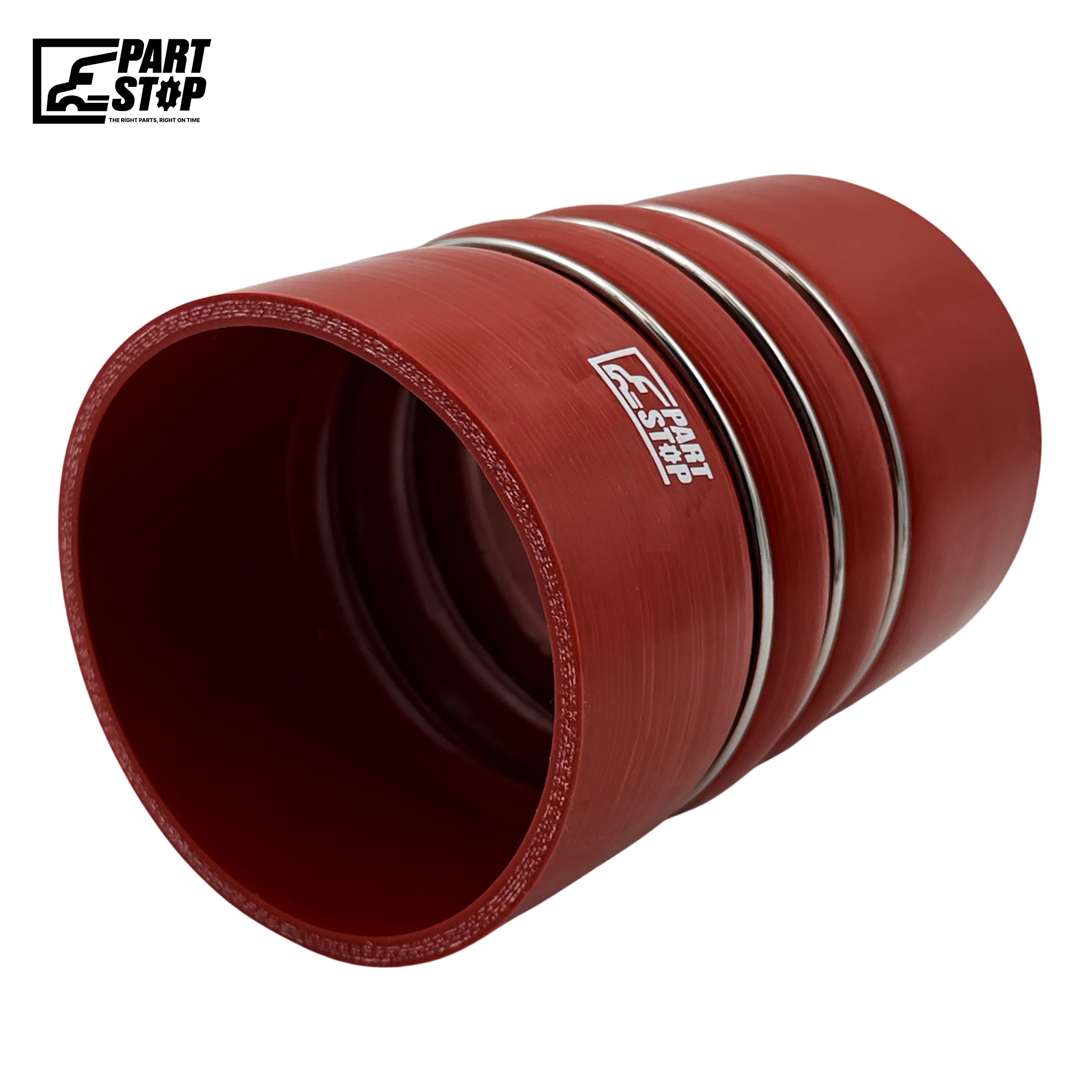 Silicone CAC Hump Hose - 3.5" ID x 6" Length with 3 Stainless Steel Rings - Fits International (Navistar) 4700, 4800, 4900 F02497S352 — photo 2