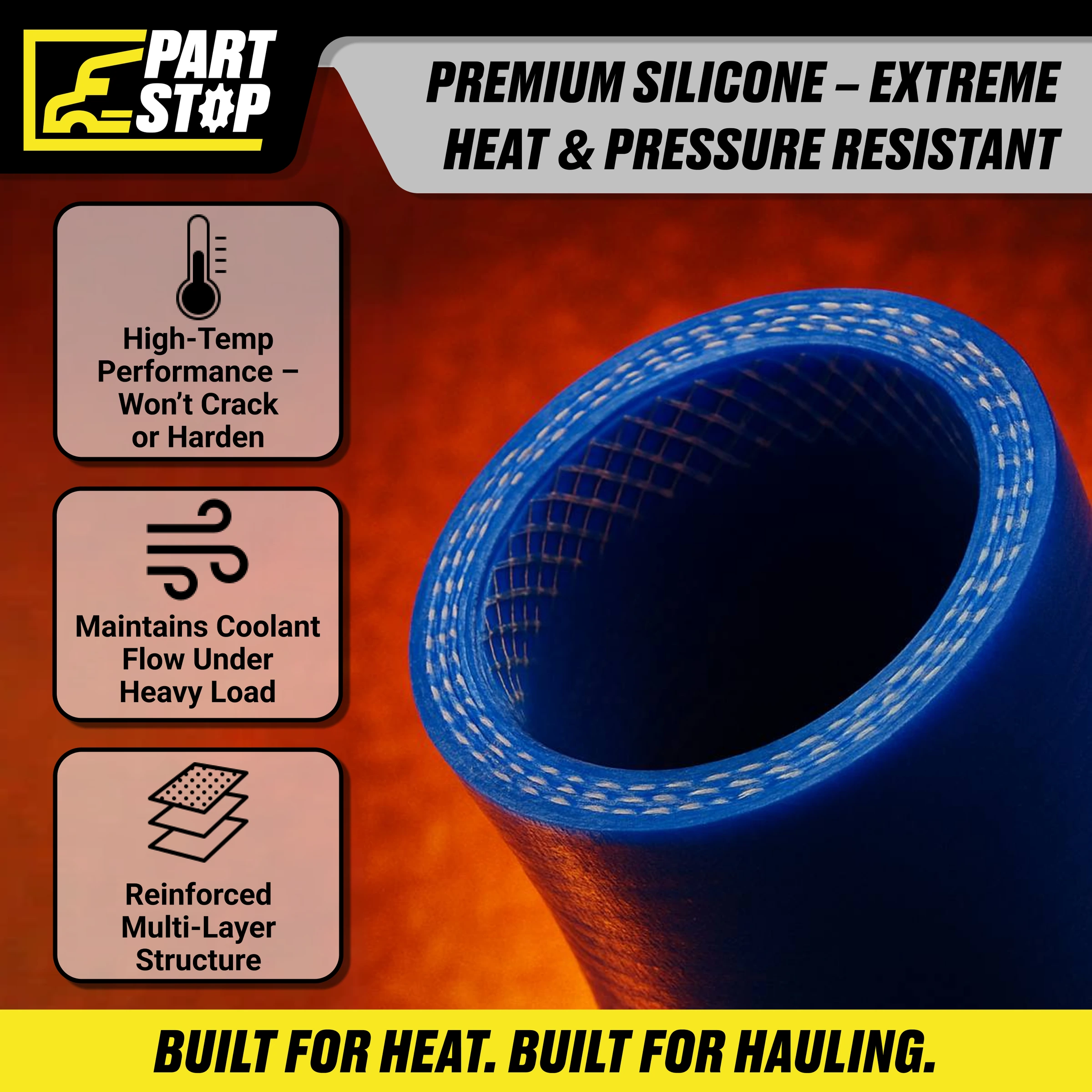56120251 Upper Radiator Hose – Molded Silicone | fit  Kenworth  High Quality — infographic