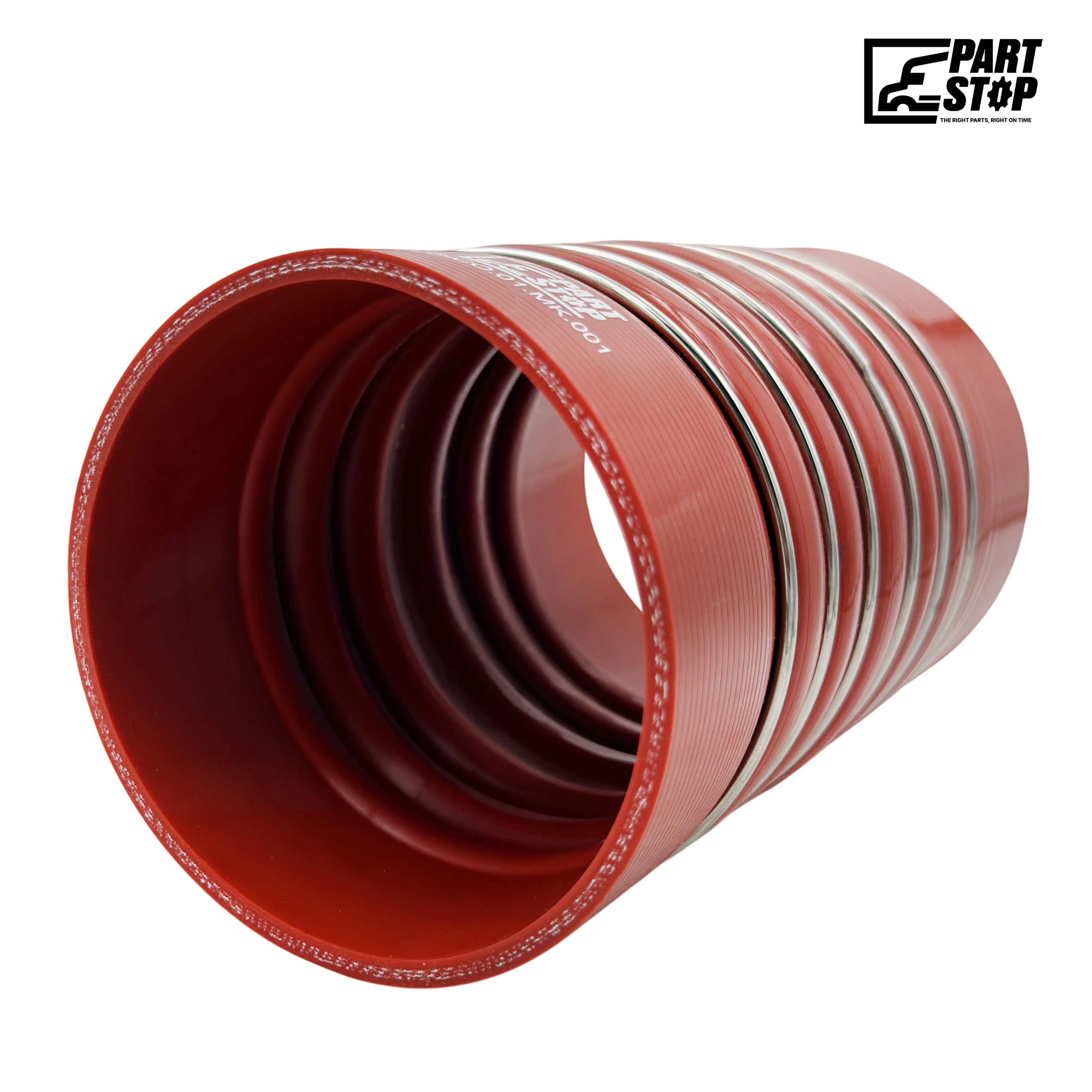 5-Hump Silicone Intake Hose - 4" ID x 7.125" Length with 6 Reinforcement Rings - Fits Mack E6, E7 & MP Engines F02494S352