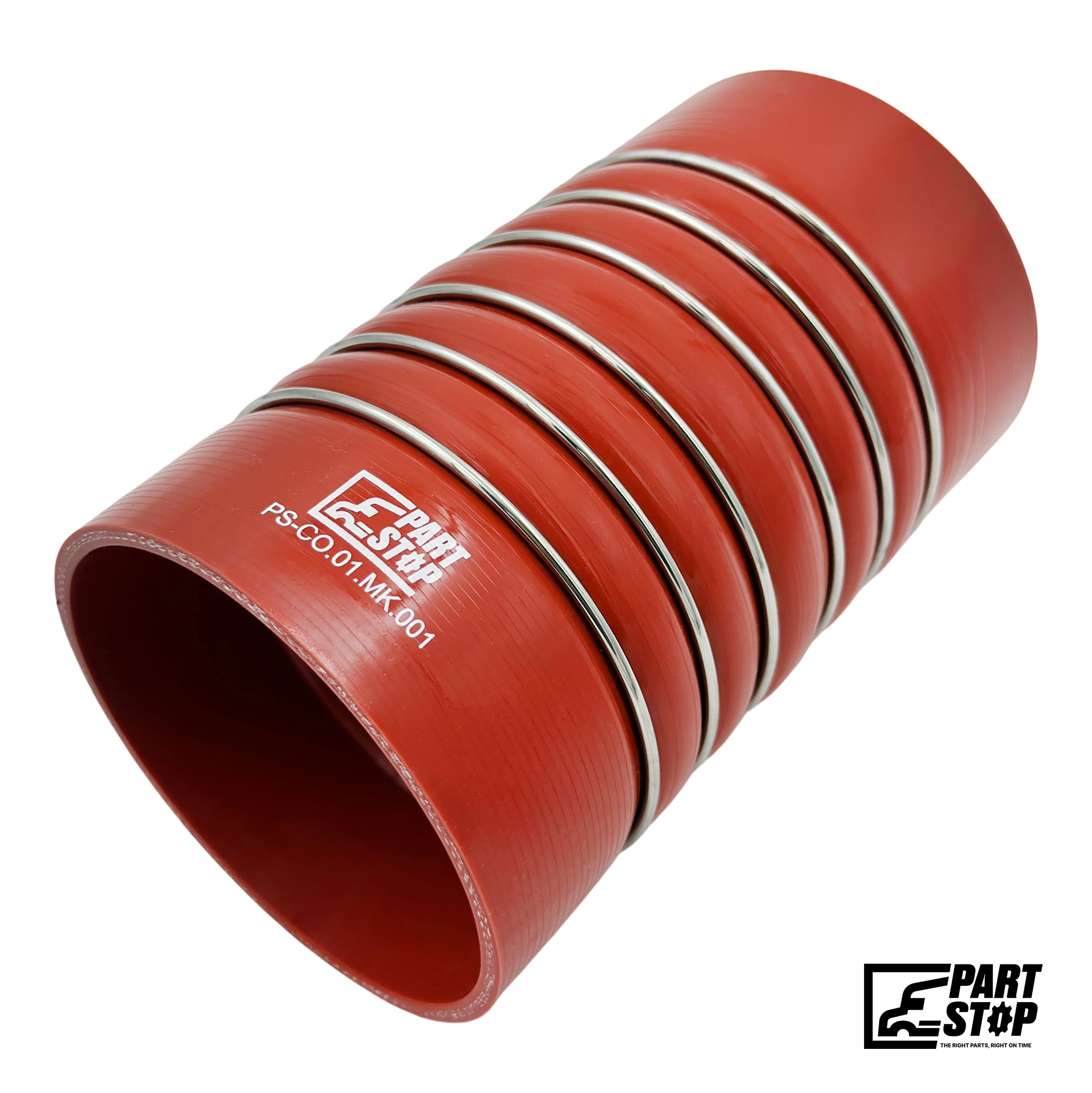 5-Hump Silicone Intake Hose - 4" ID x 7.125" Length with 6 Reinforcement Rings - Fits Mack E6, E7 & MP Engines F02494S352 45MD413M3 — photo 2