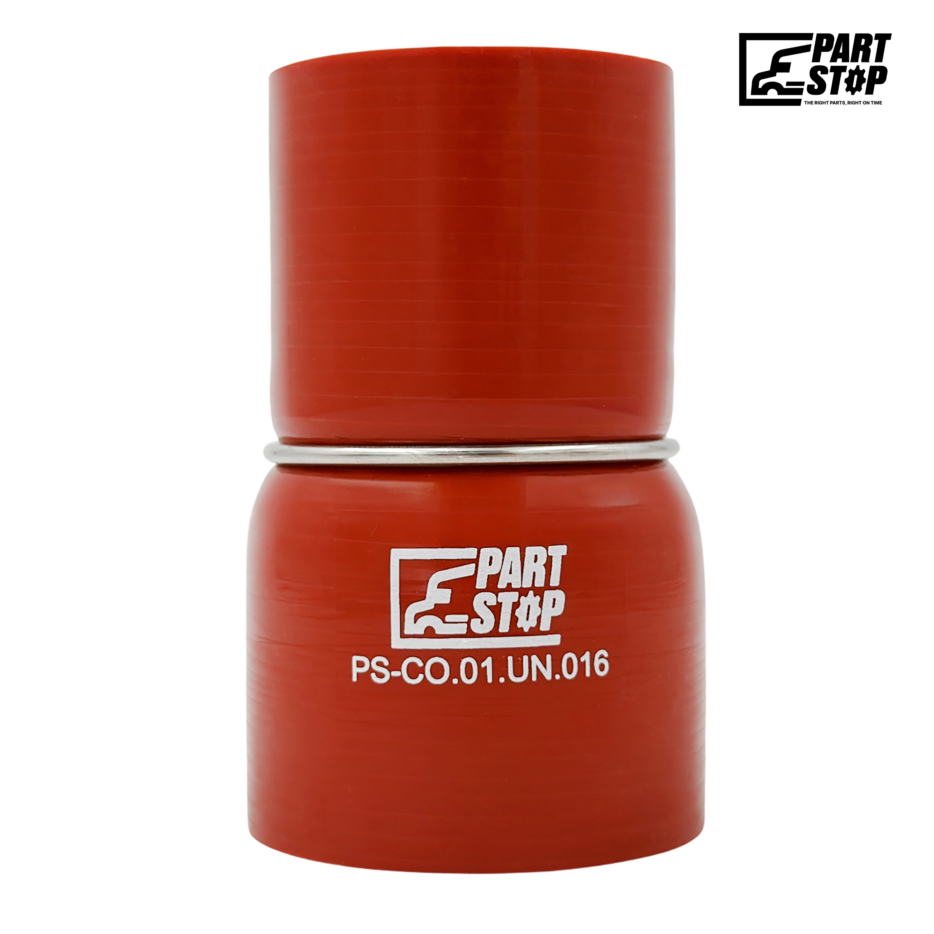 EGR Silicone Reducer Hose for Cummins ISX15 - 57mm to 48mm ID - Aramid Reinforced with Stainless Steel Ring F02486S352