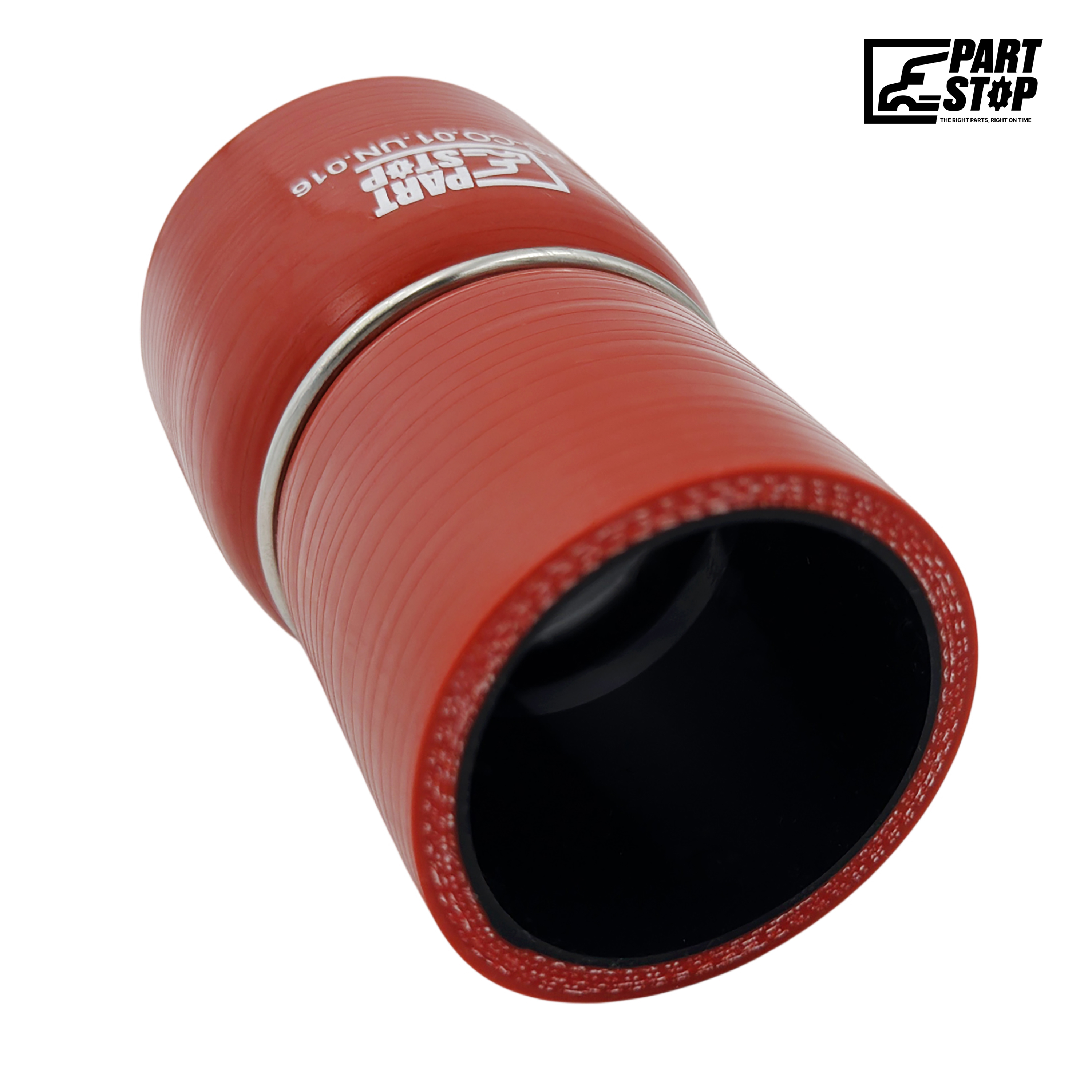 EGR Silicone Reducer Hose for Cummins ISX15 - 57mm to 48mm ID - Aramid Reinforced with Stainless Steel Ring F02486S352 — photo 2
