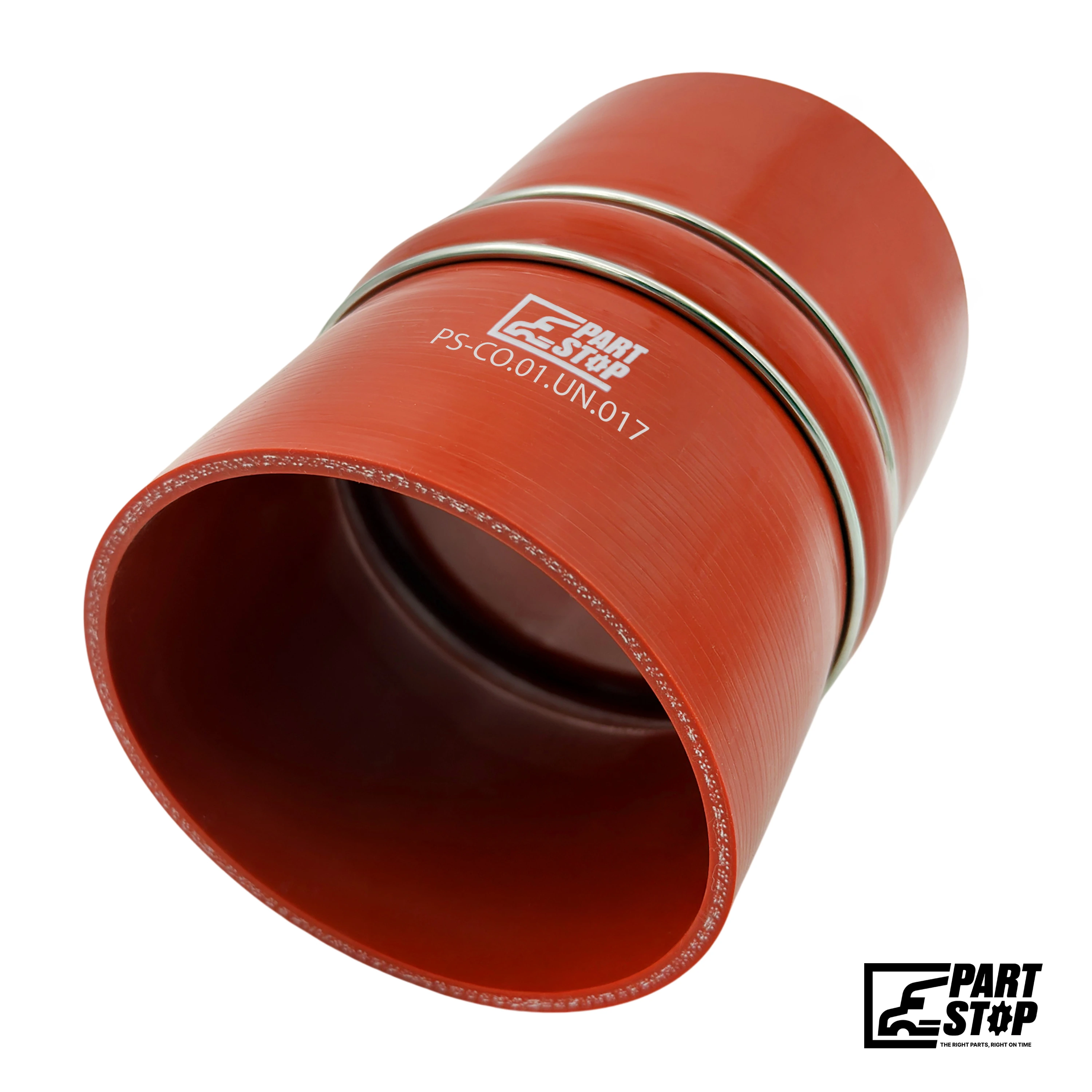 Silicone CAC Hump Hose - 2.5" ID x 5" Length with 2 Stainless Steel Rings - Fits Agrale & Cummins F02487S352
