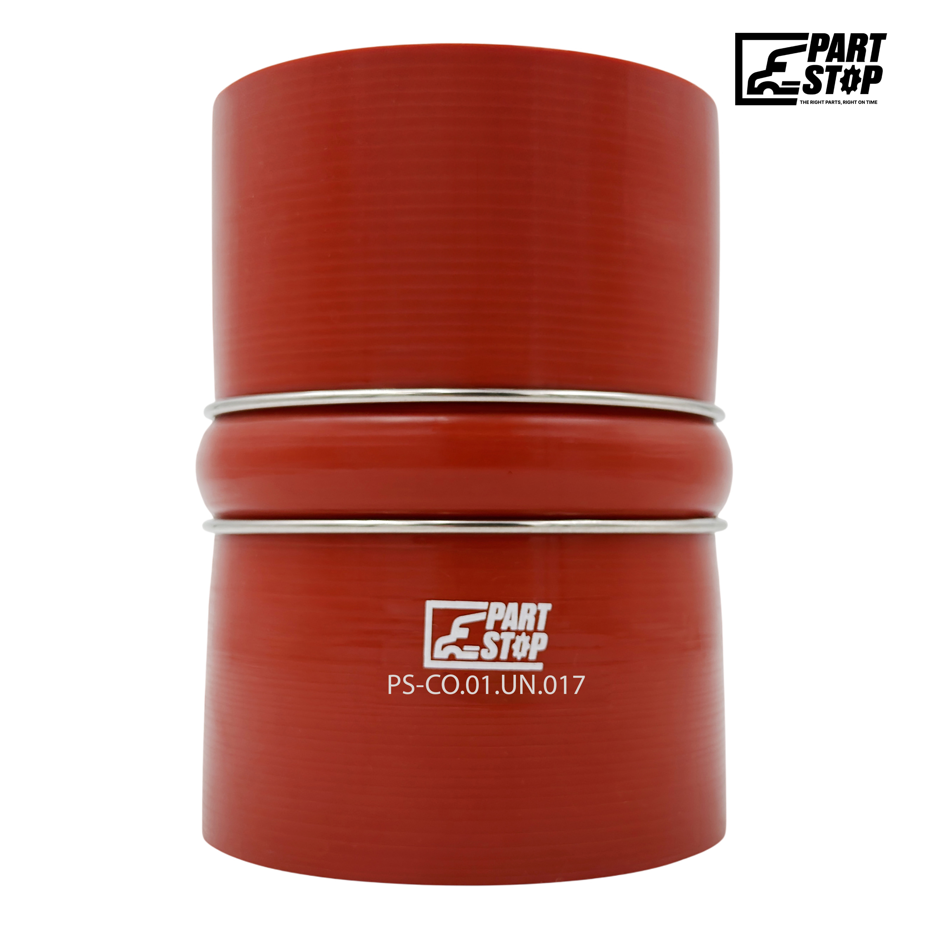 Silicone CAC Hump Hose - 2.5" ID x 5" Length with 2 Stainless Steel Rings - Fits Agrale & Cummins F02487S352 — photo 2