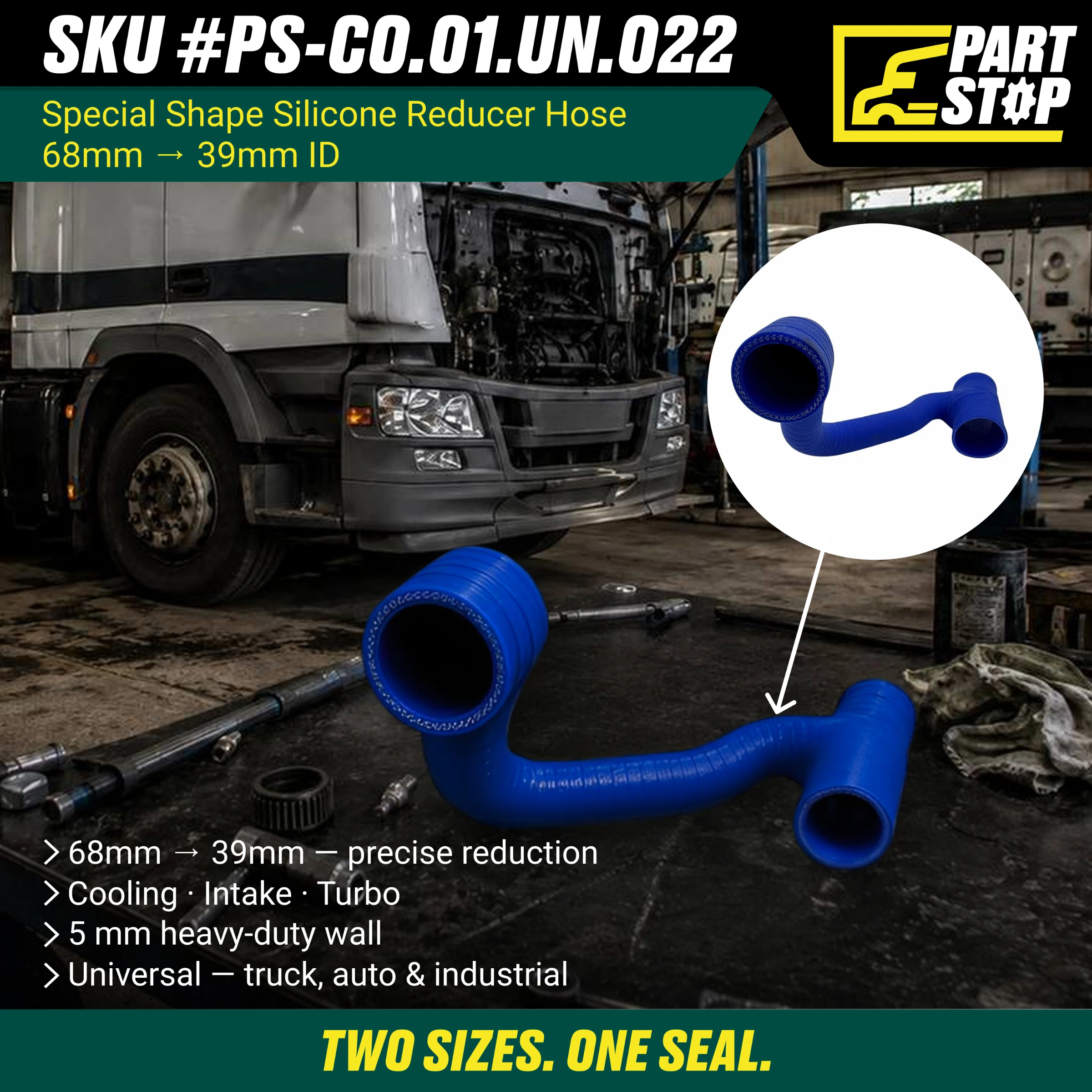 12A30X0100 Coolant Hose Heavy Duty Trucks 12A30X-0100 — infographic