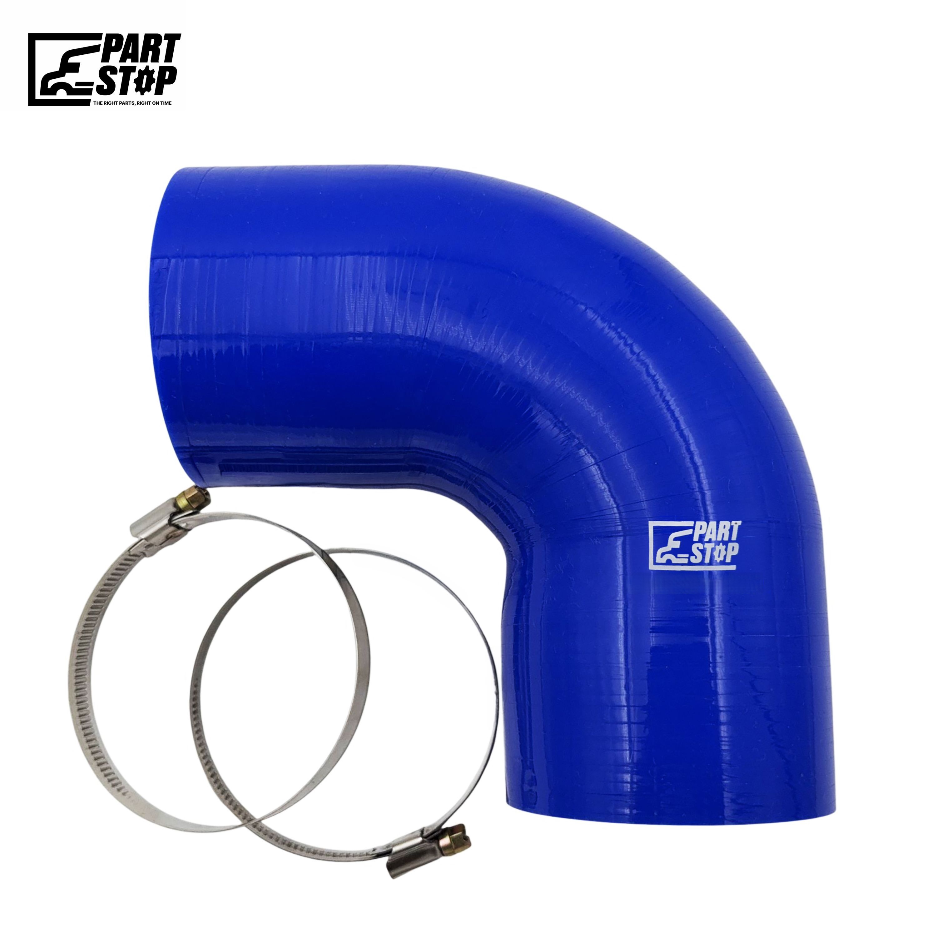 Silicone Hose, 4" ID 5"X 5" Elbow High Temp Silicone Charge Air Cooler Hose with 2 Clamps F01104S352